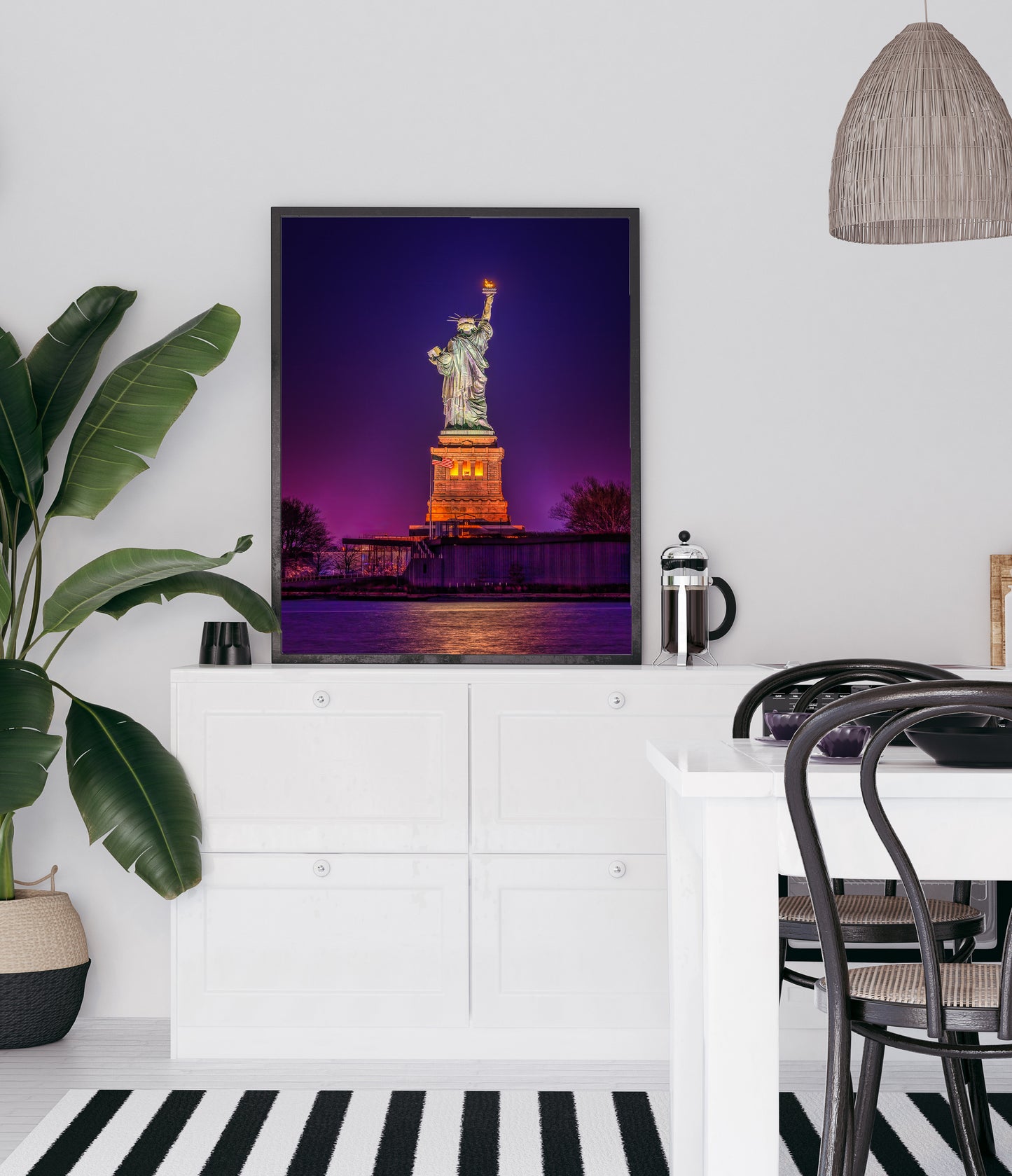 Lady Liberty in the Glow of Night