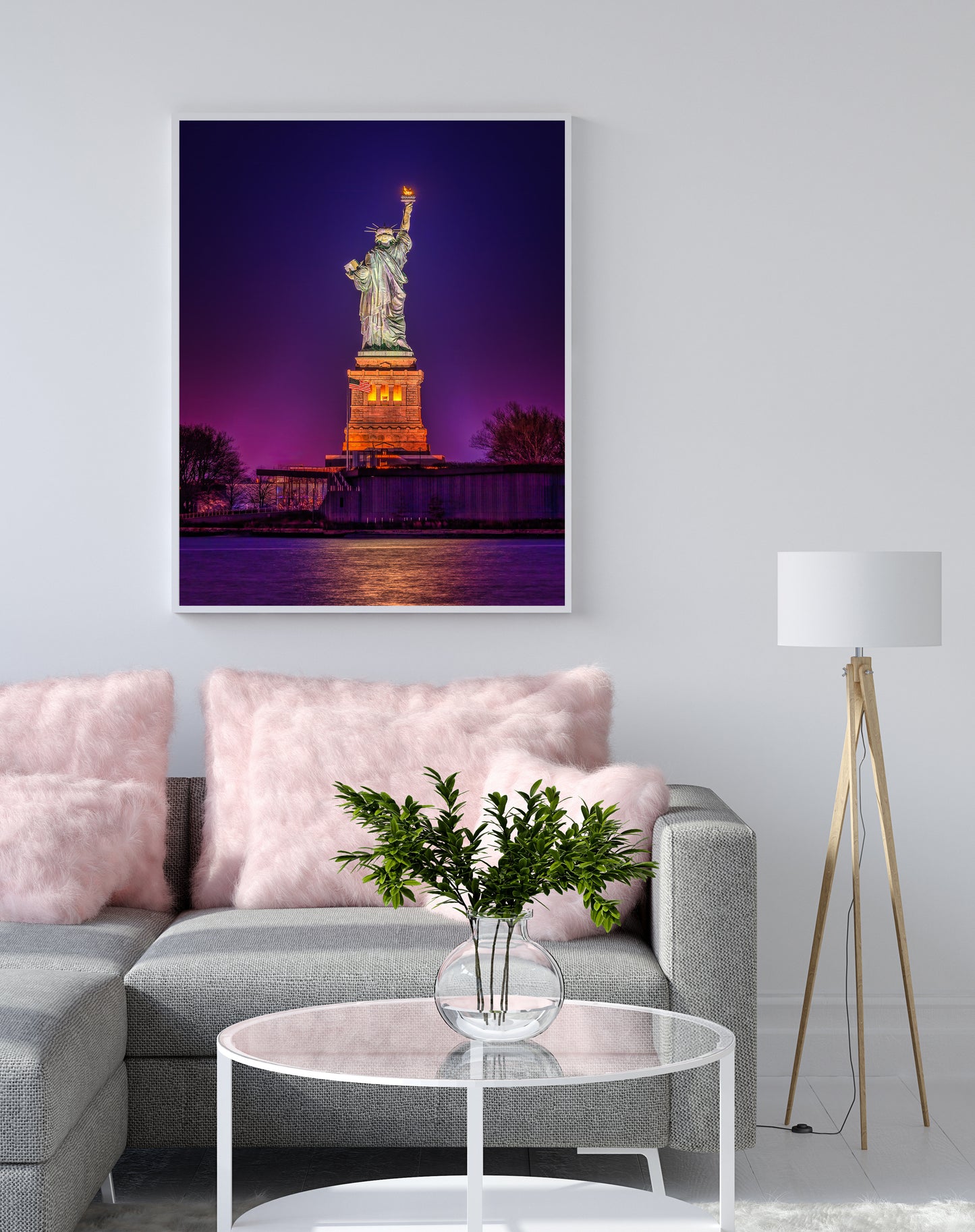 Lady Liberty in the Glow of Night