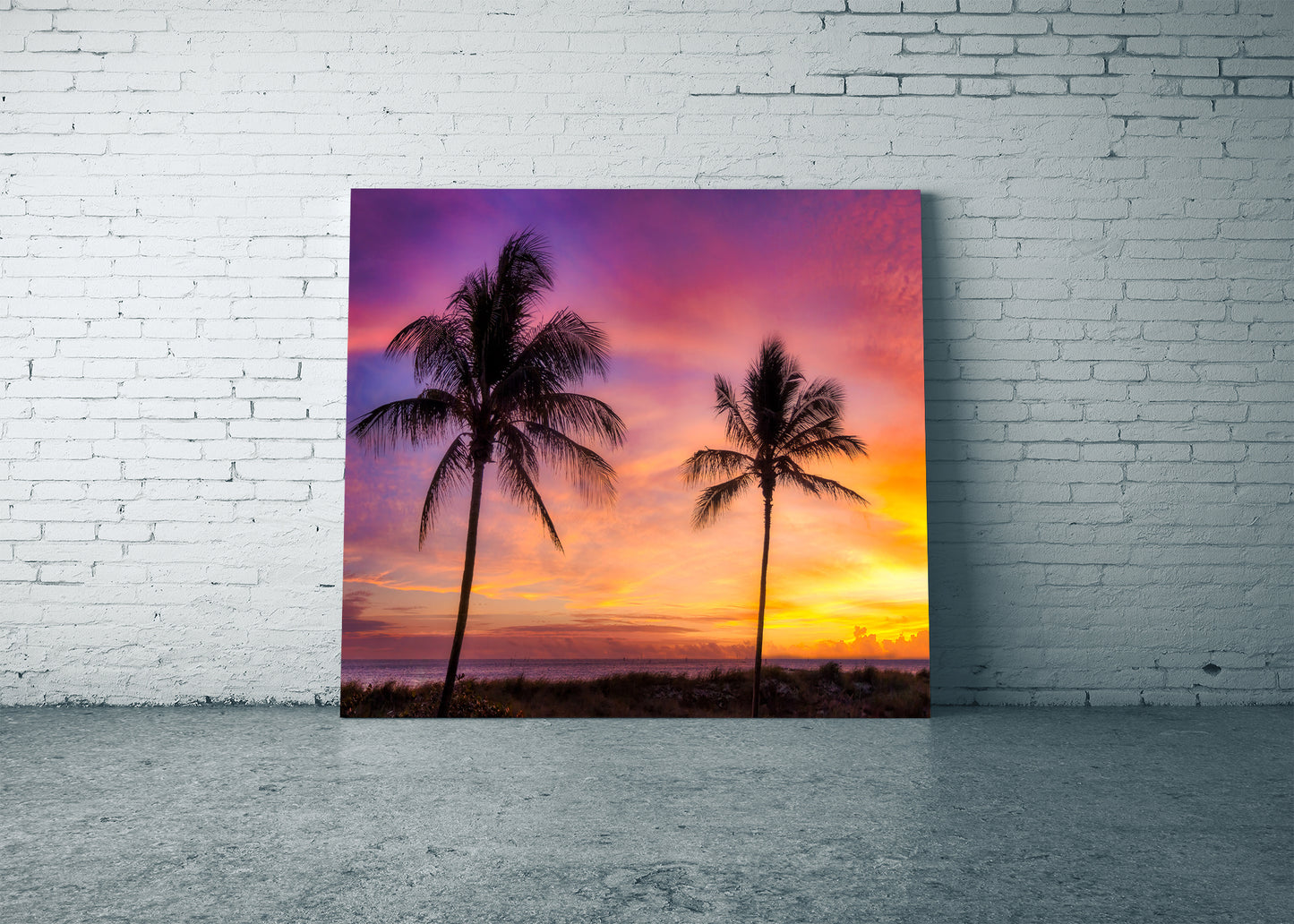 Pair of Palms at Sunrise