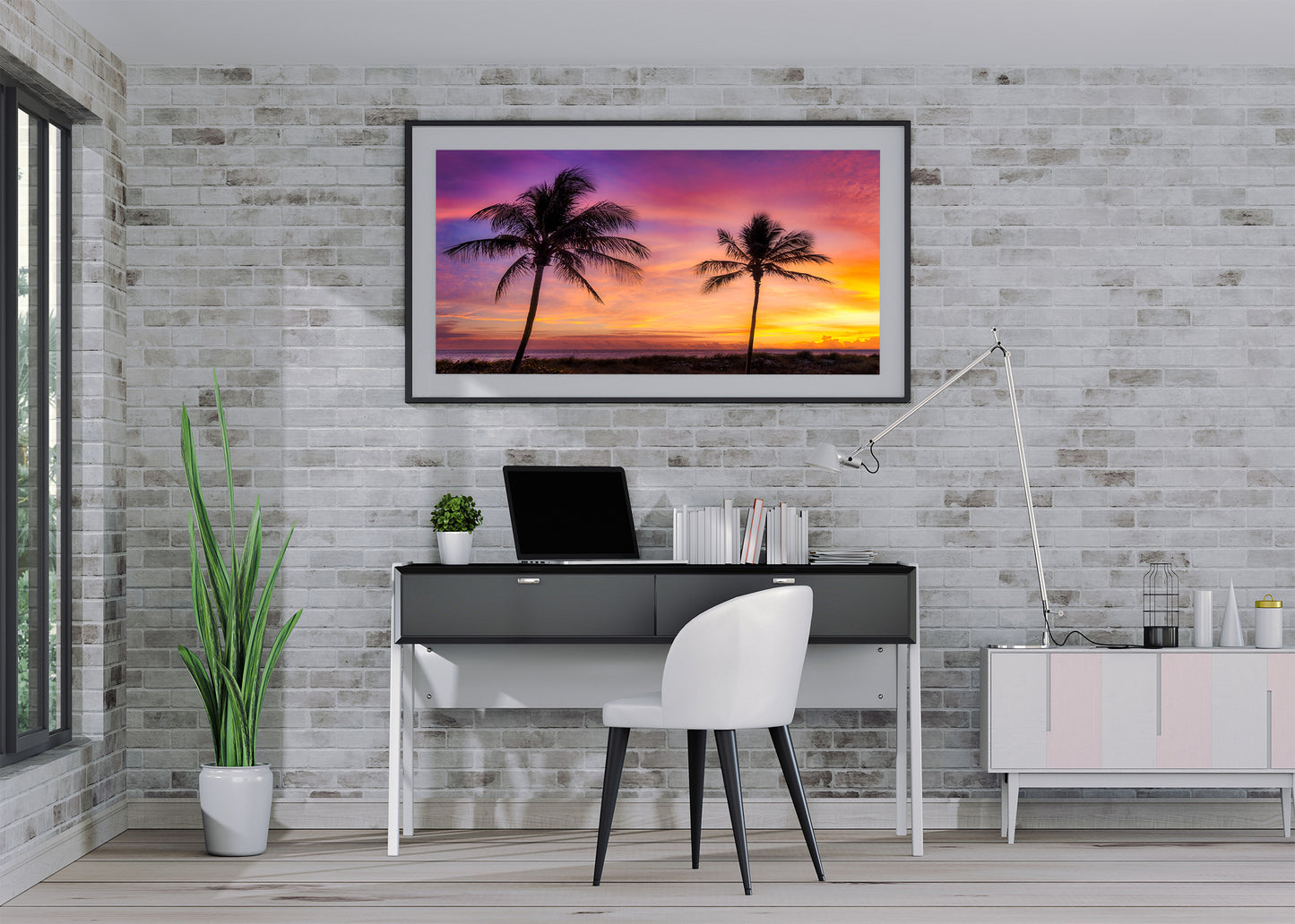 Pair of Palms at Sunrise