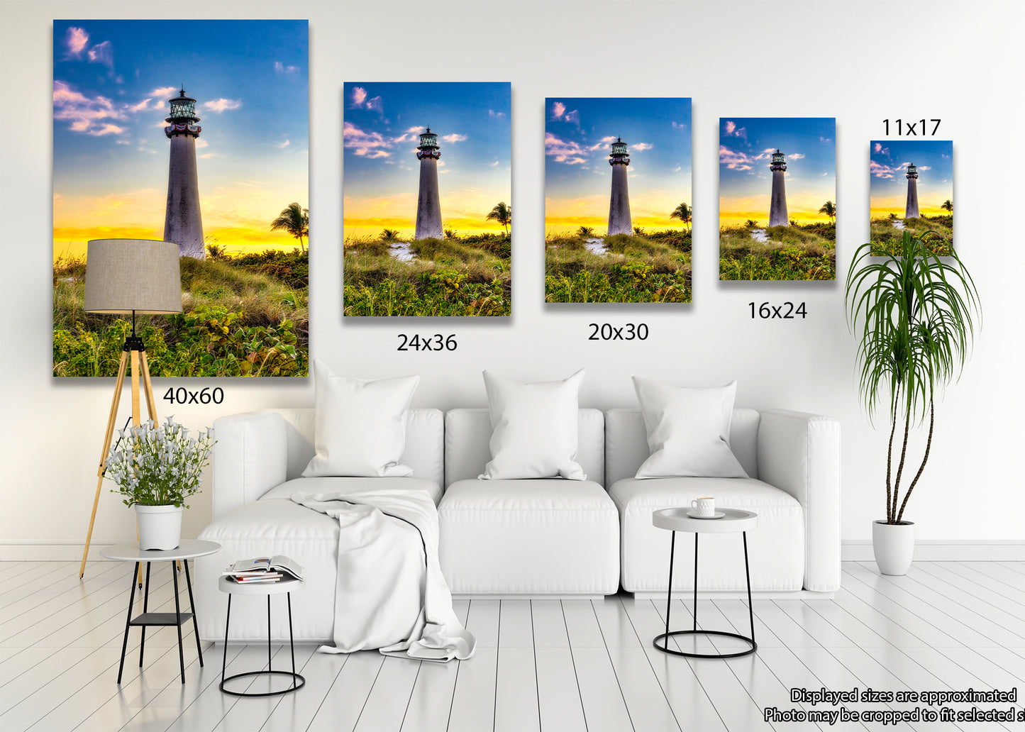 Retrato del atardecer en el faro de Cabo Florida