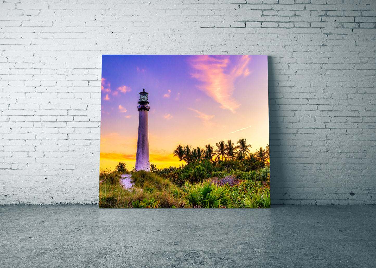 Atardecer en el faro de Cabo Florida