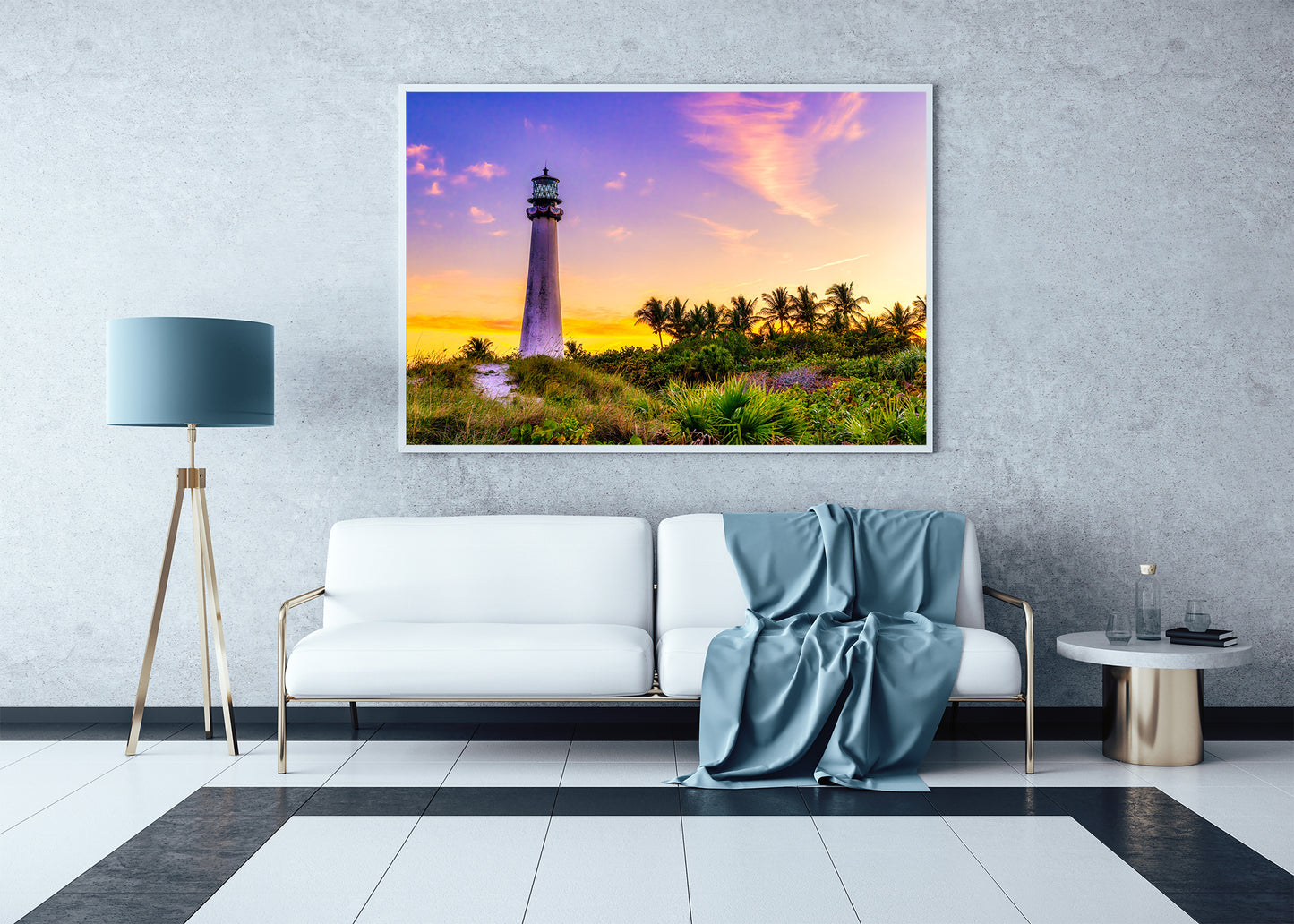 Atardecer en el faro de Cabo Florida