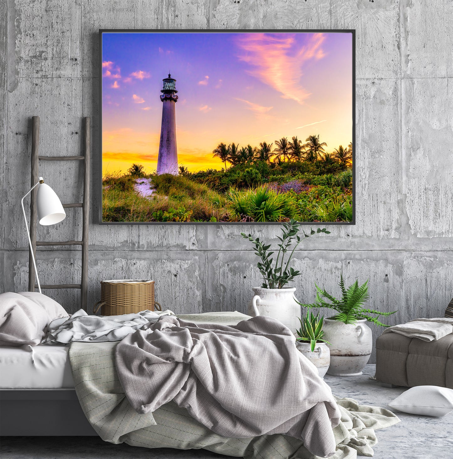 Atardecer en el faro de Cabo Florida