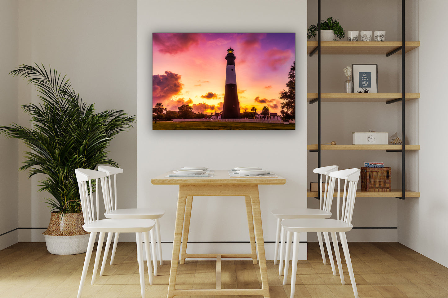 Amanecer en el faro de Tybee Island