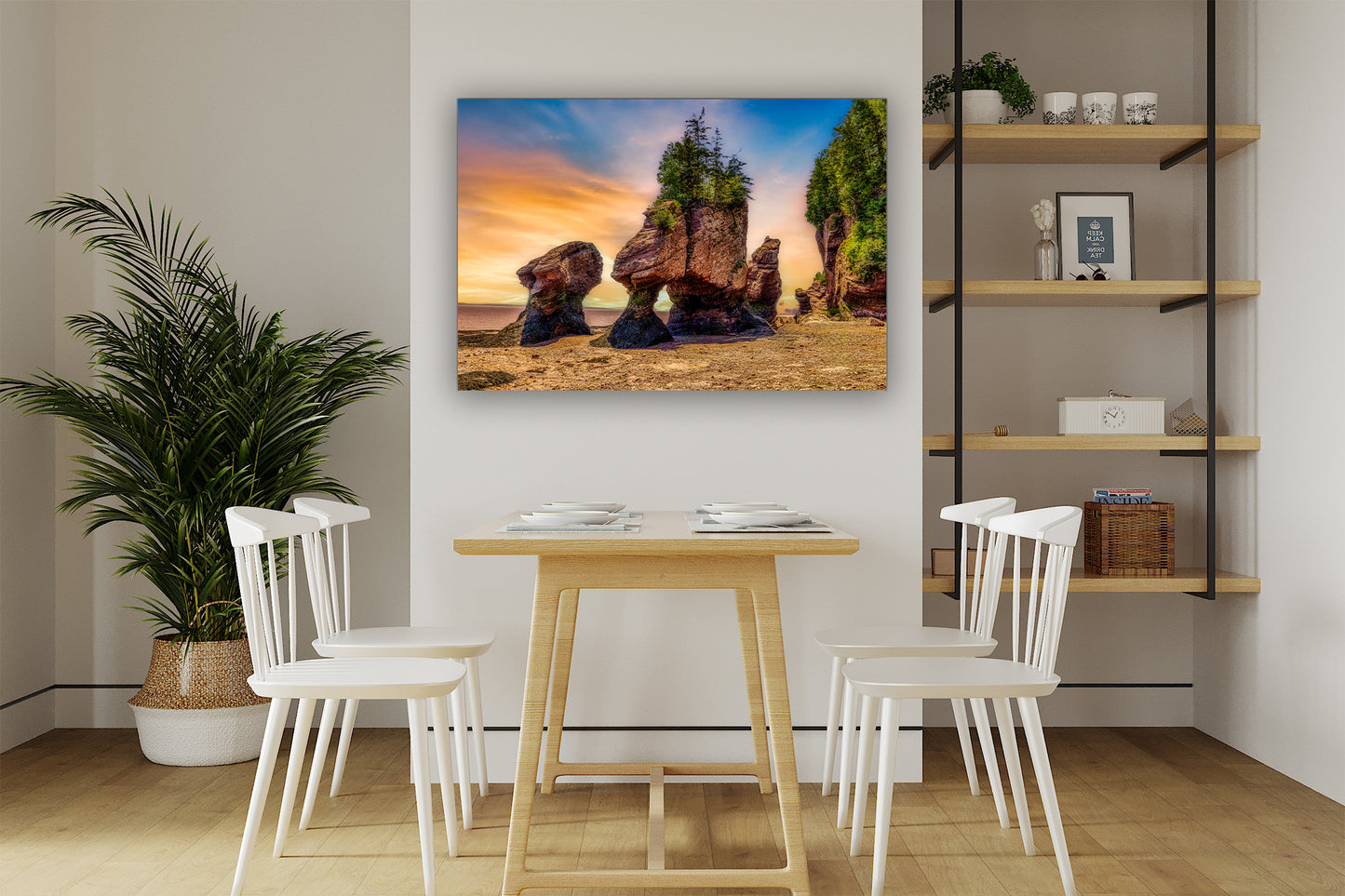 Marea baja en Hopewell Rocks