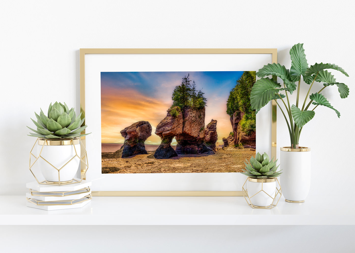 Marea baja en Hopewell Rocks