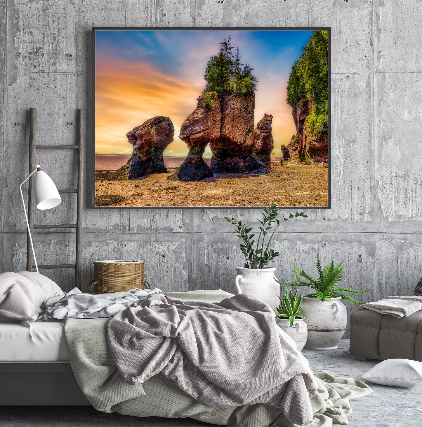 Marea baja en Hopewell Rocks