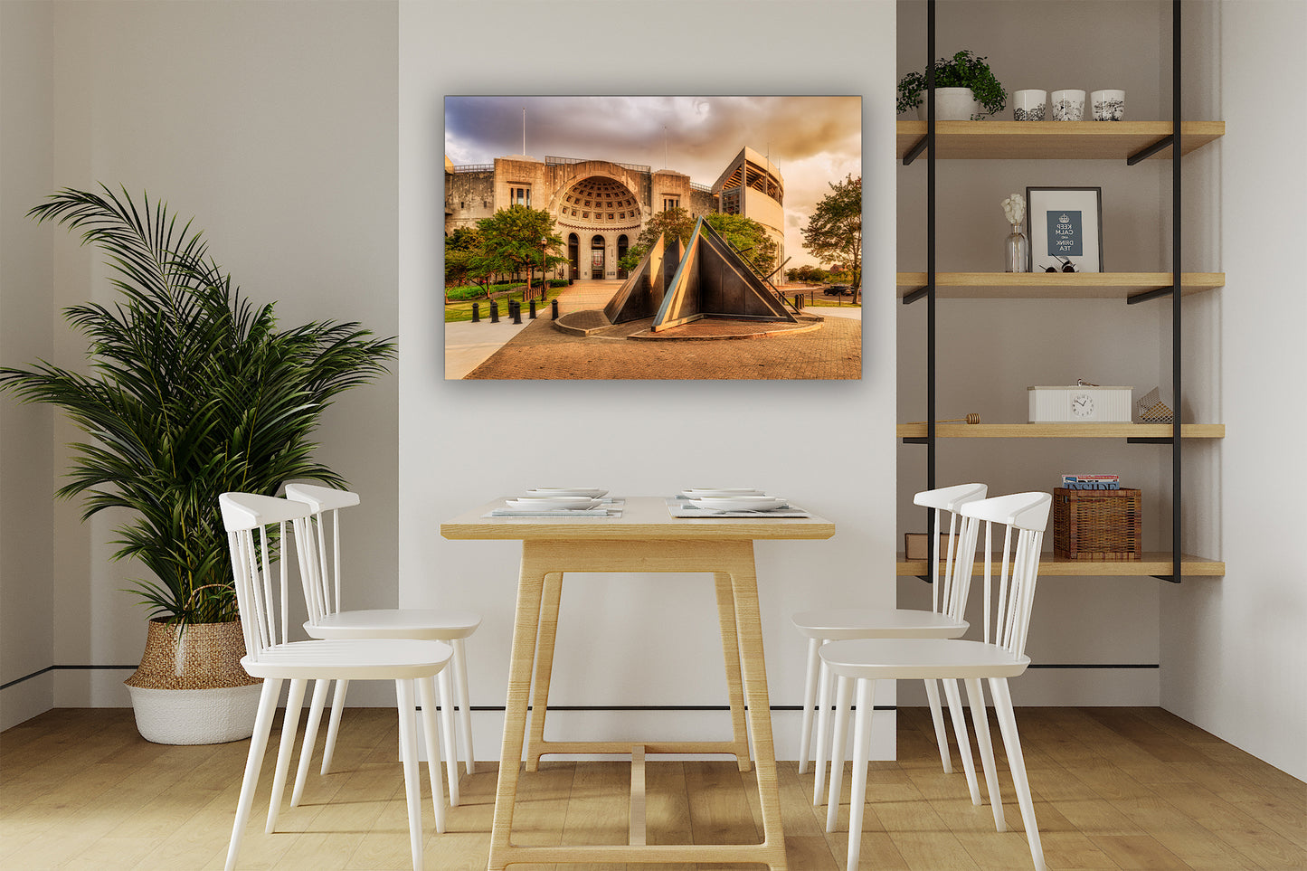 Atardecer en la rotonda del estadio de Ohio