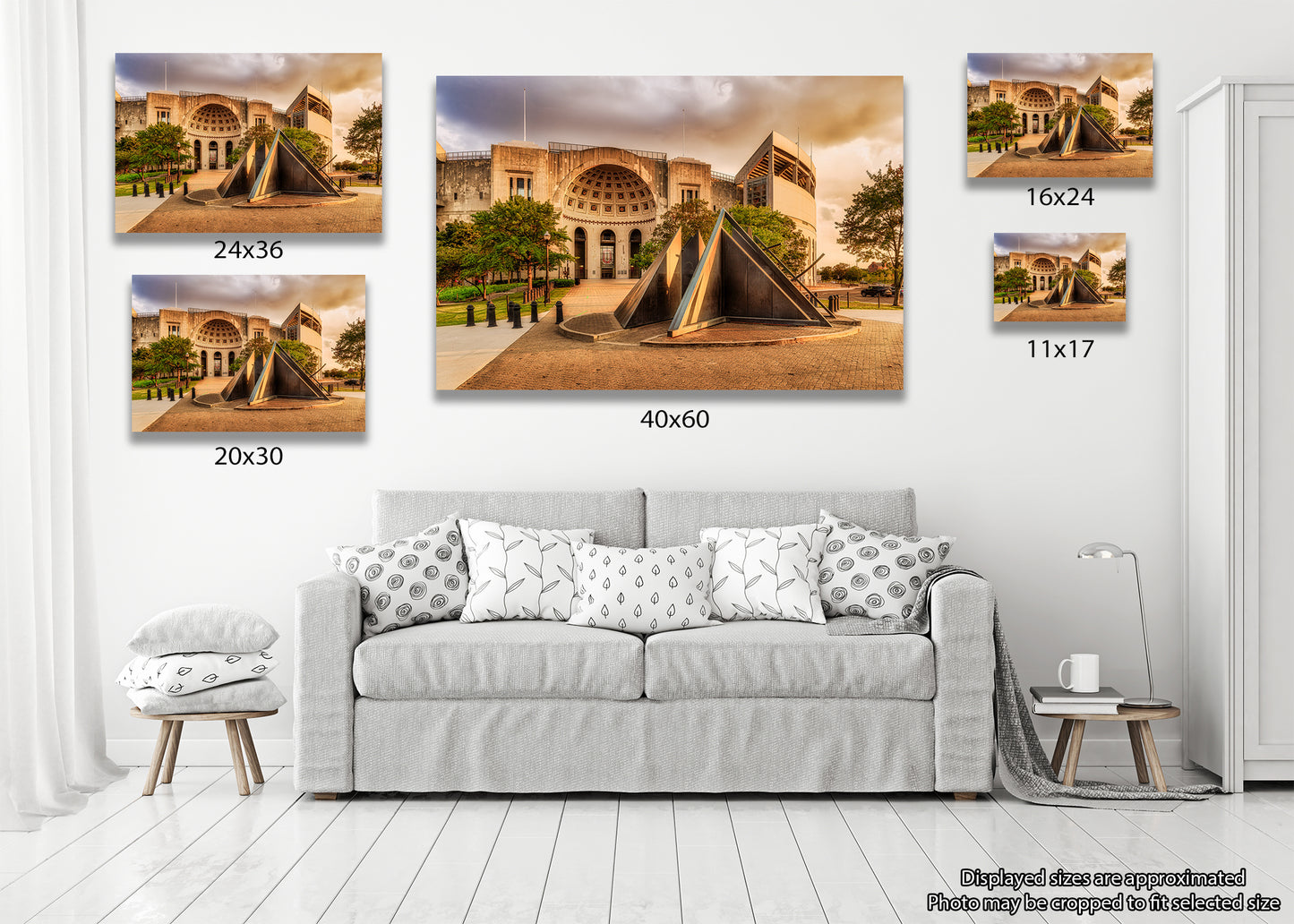 Atardecer en la rotonda del estadio de Ohio