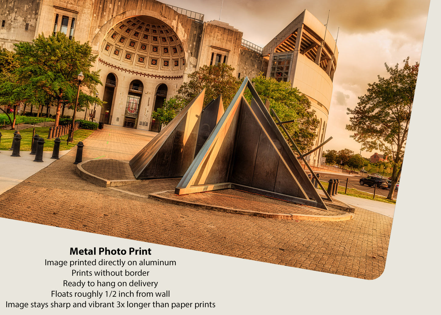 Atardecer en la rotonda del estadio de Ohio