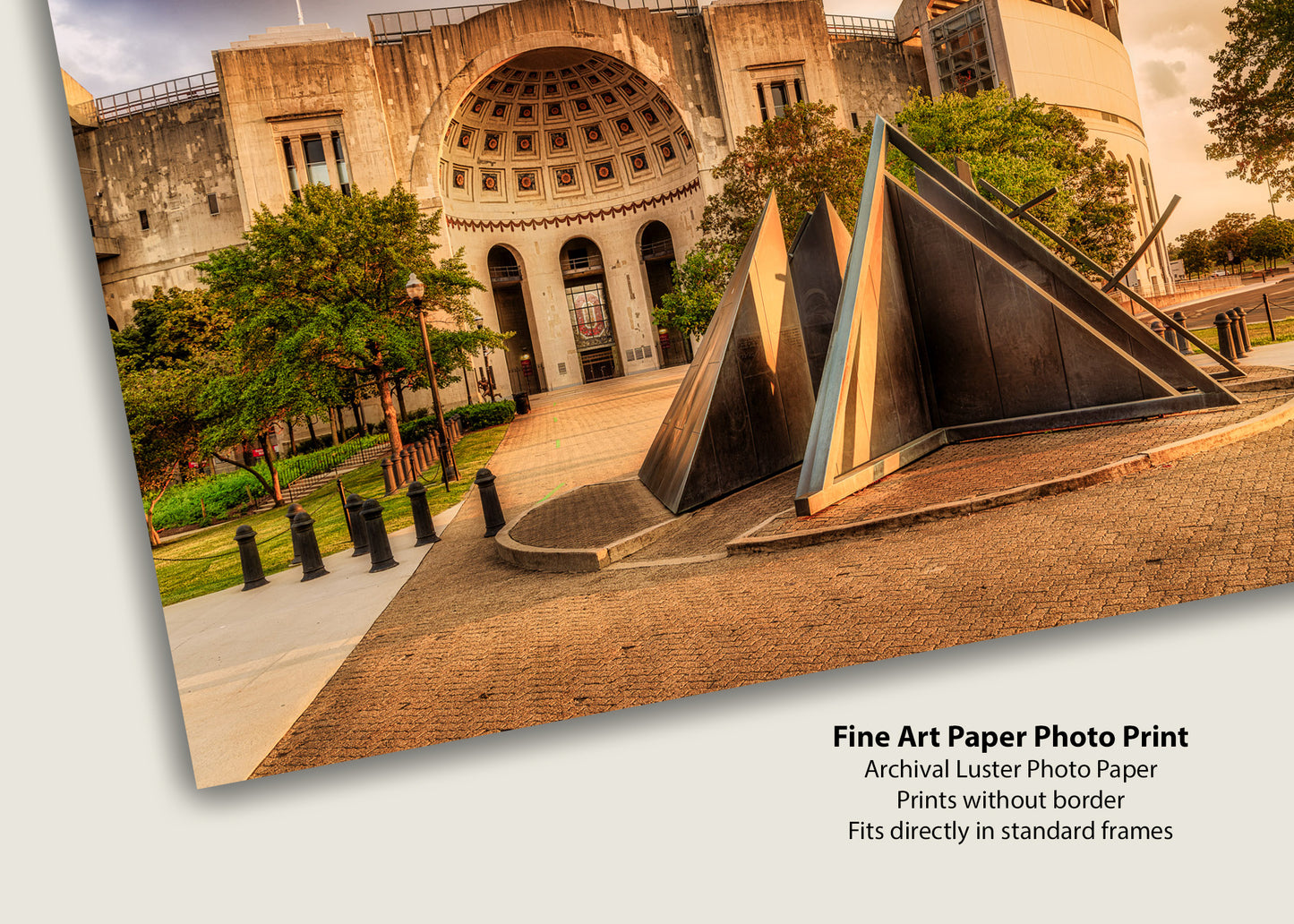 Atardecer en la rotonda del estadio de Ohio