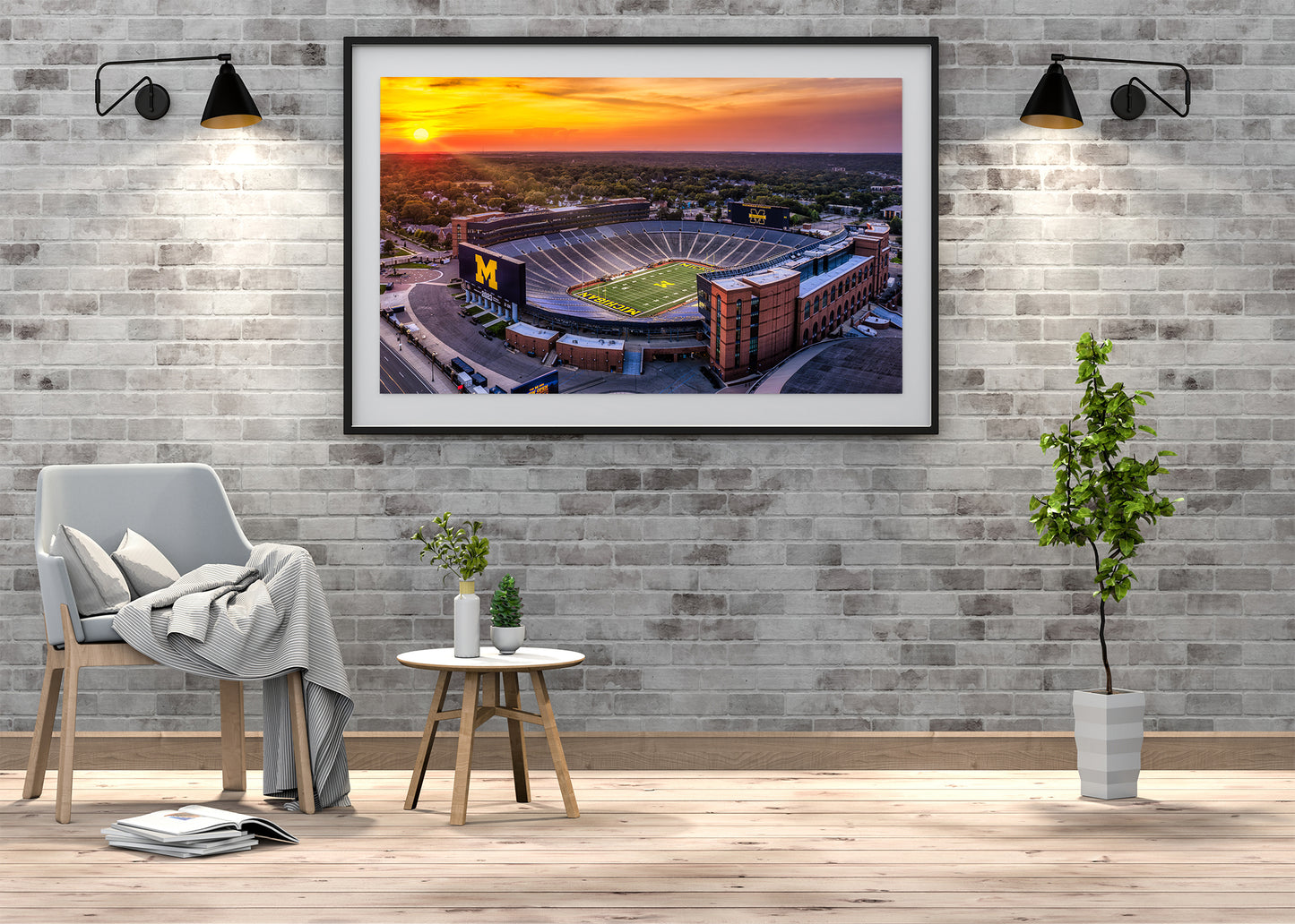 Atardecer en el estadio de Michigan