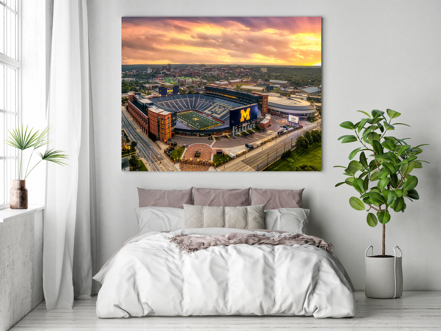 Amanecer en el estadio de Michigan