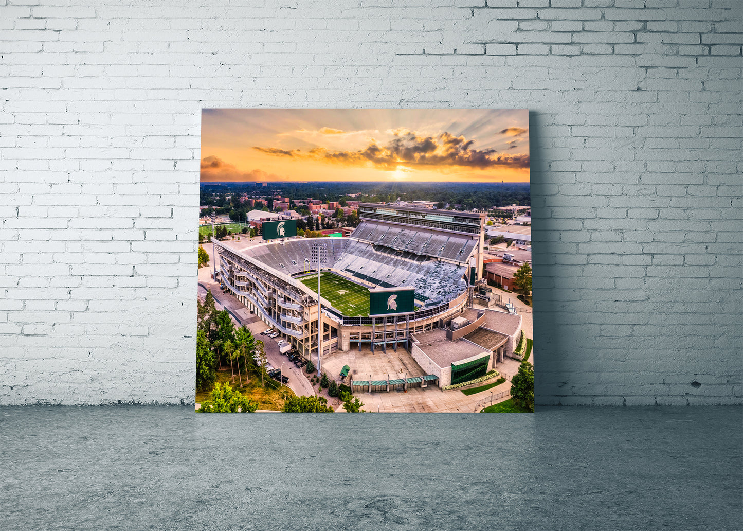 Estadio Spartan al atardecer