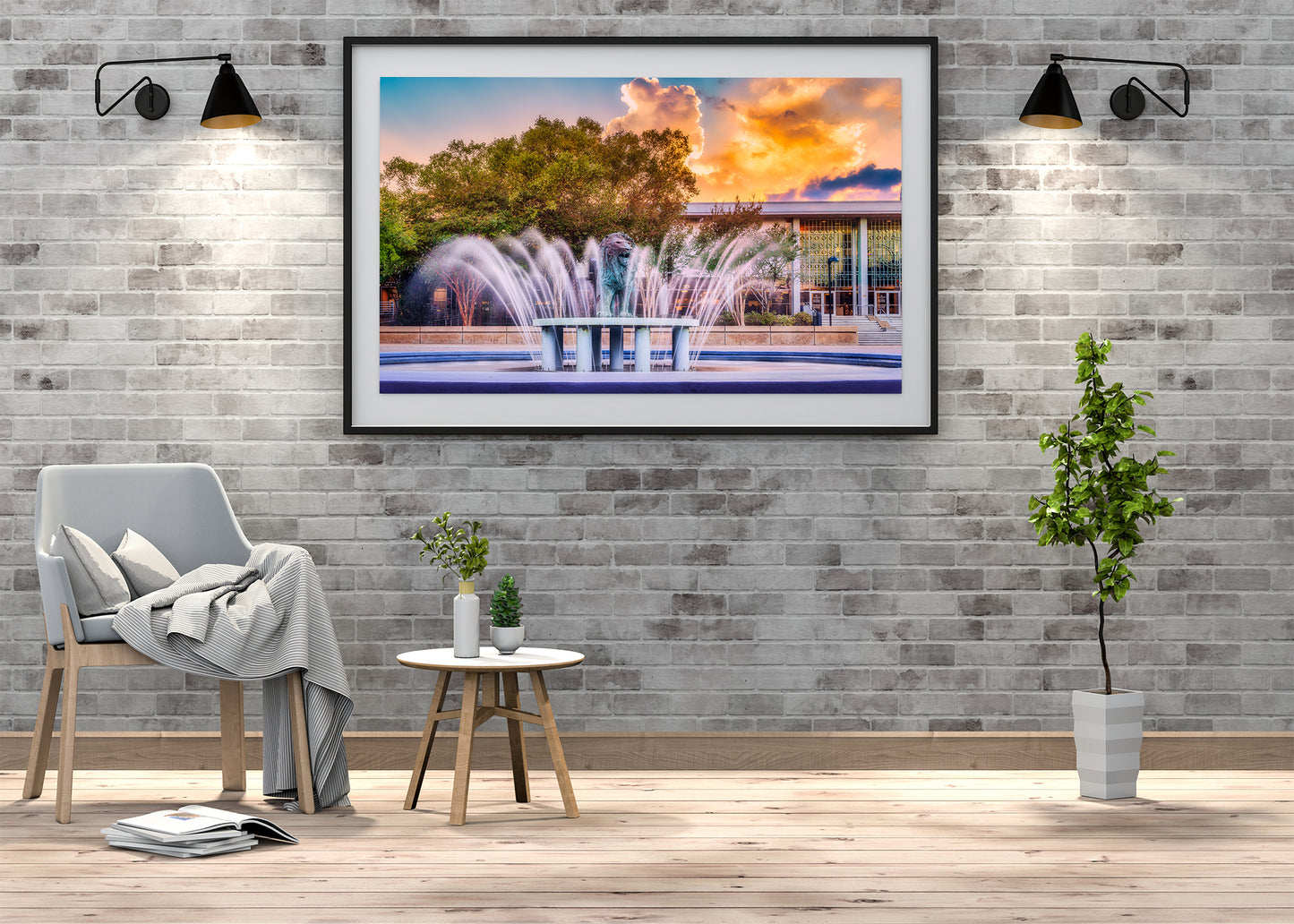 Monarch Fountain at Dusk