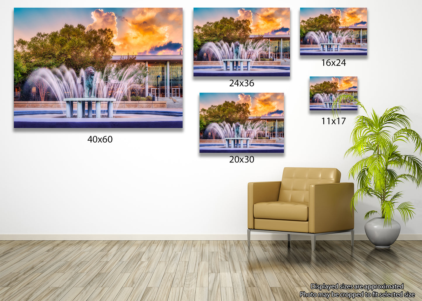 Monarch Fountain at Dusk