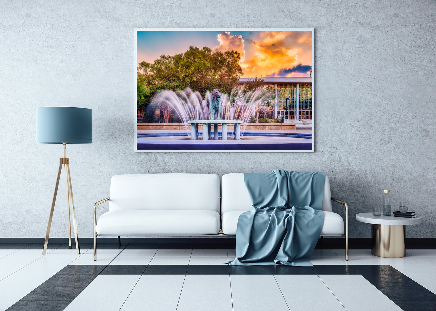 Monarch Fountain at Dusk