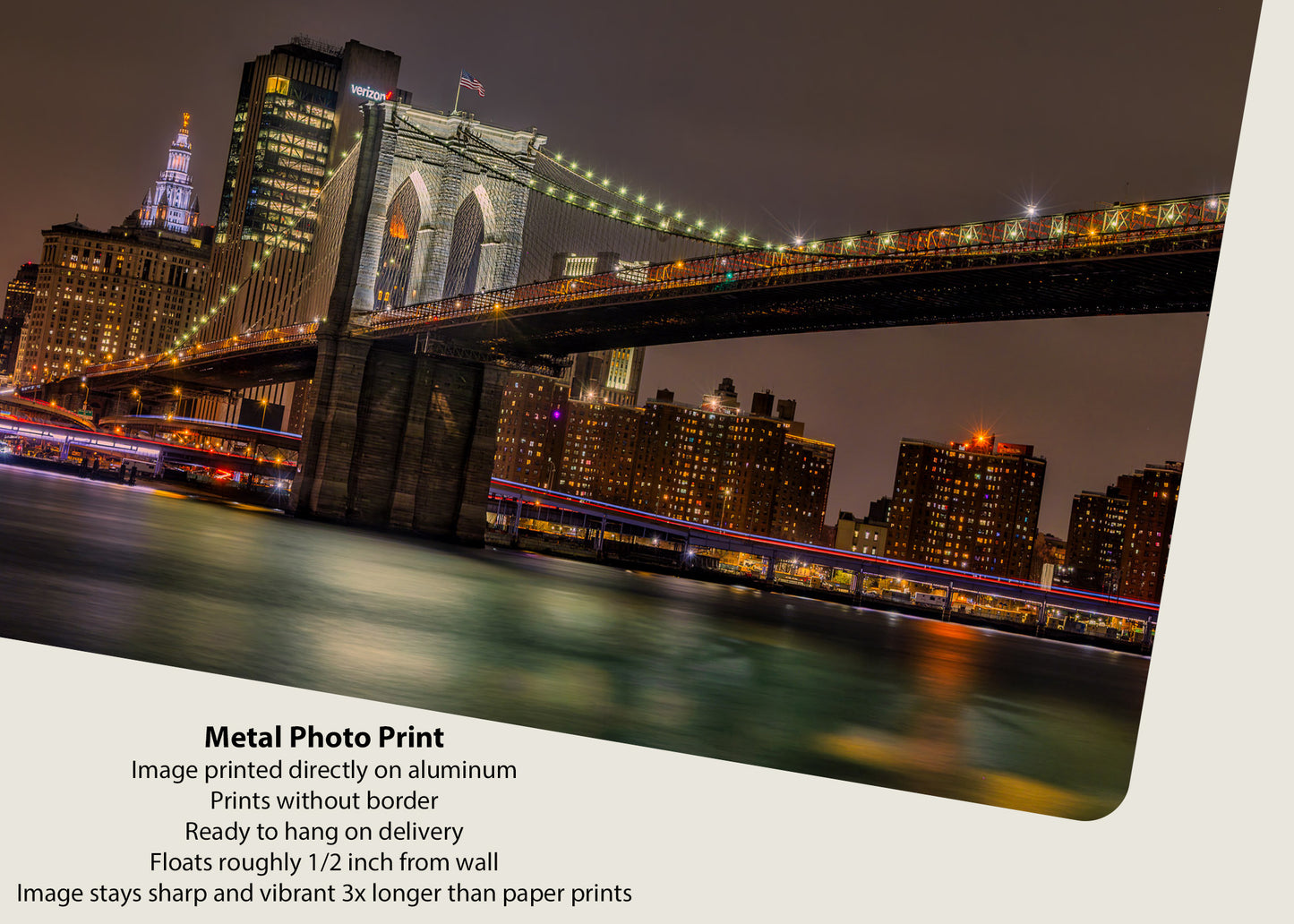 Looking out at the Brooklyn Bridge