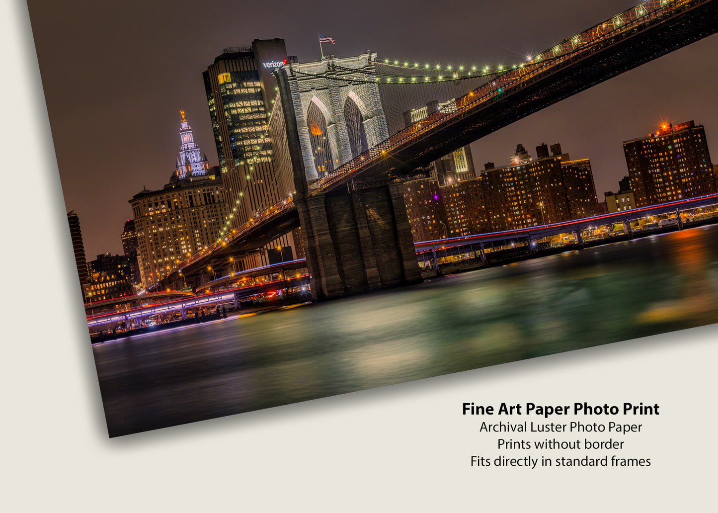 Looking out at the Brooklyn Bridge