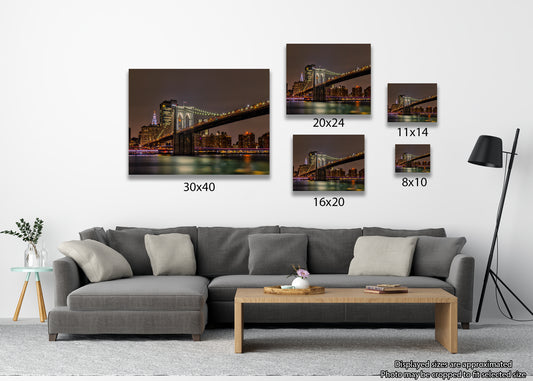 Looking out at the Brooklyn Bridge