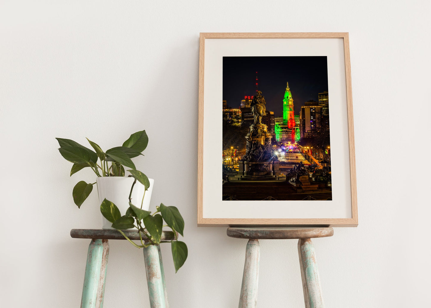 Christmas Colors Over Center City