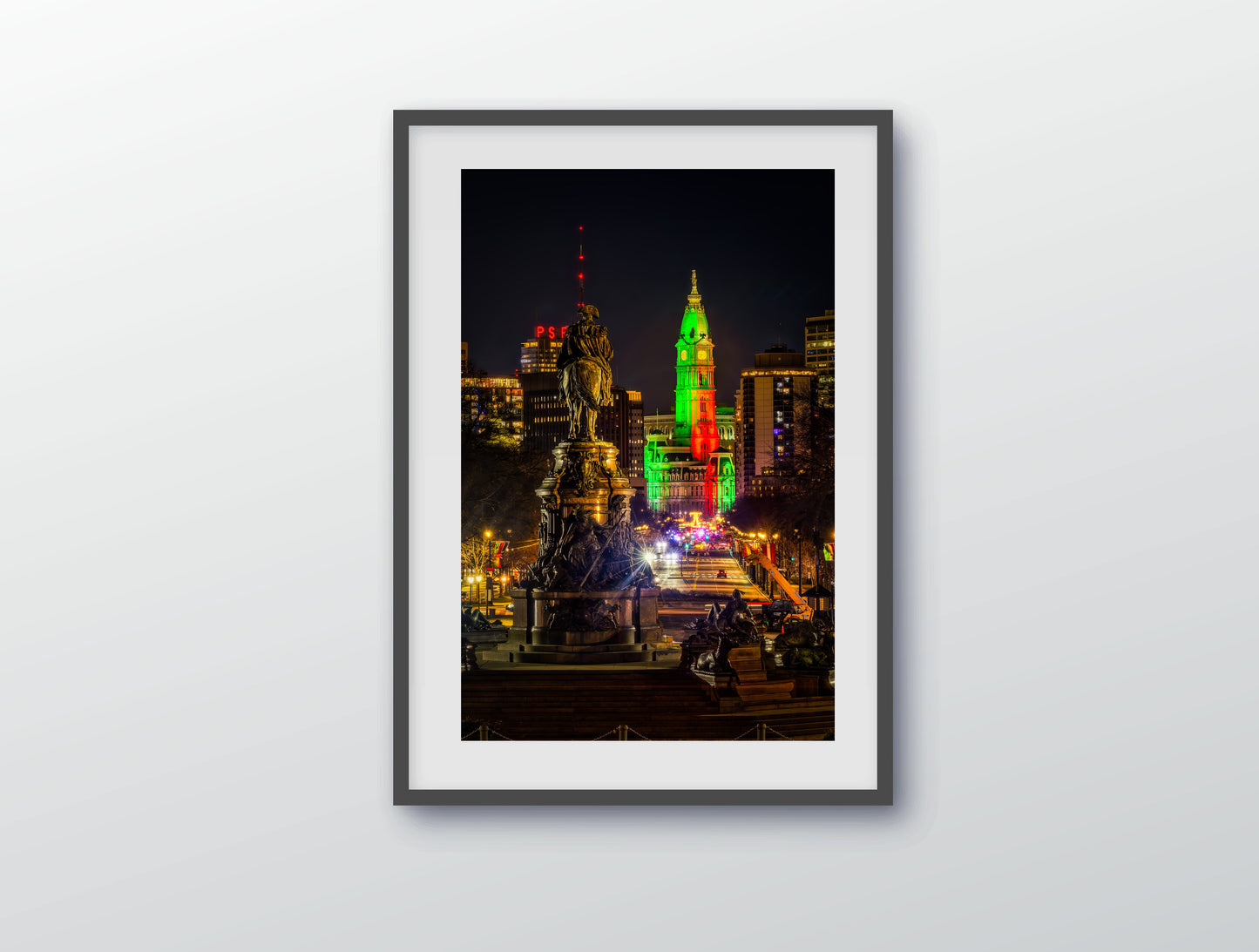 Christmas Colors Over Center City