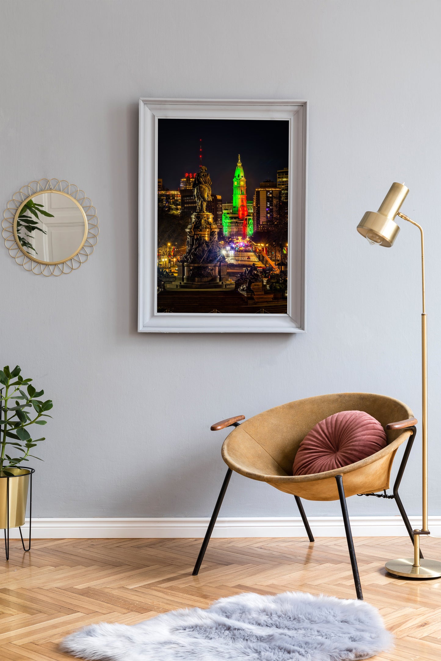 Christmas Colors Over Center City
