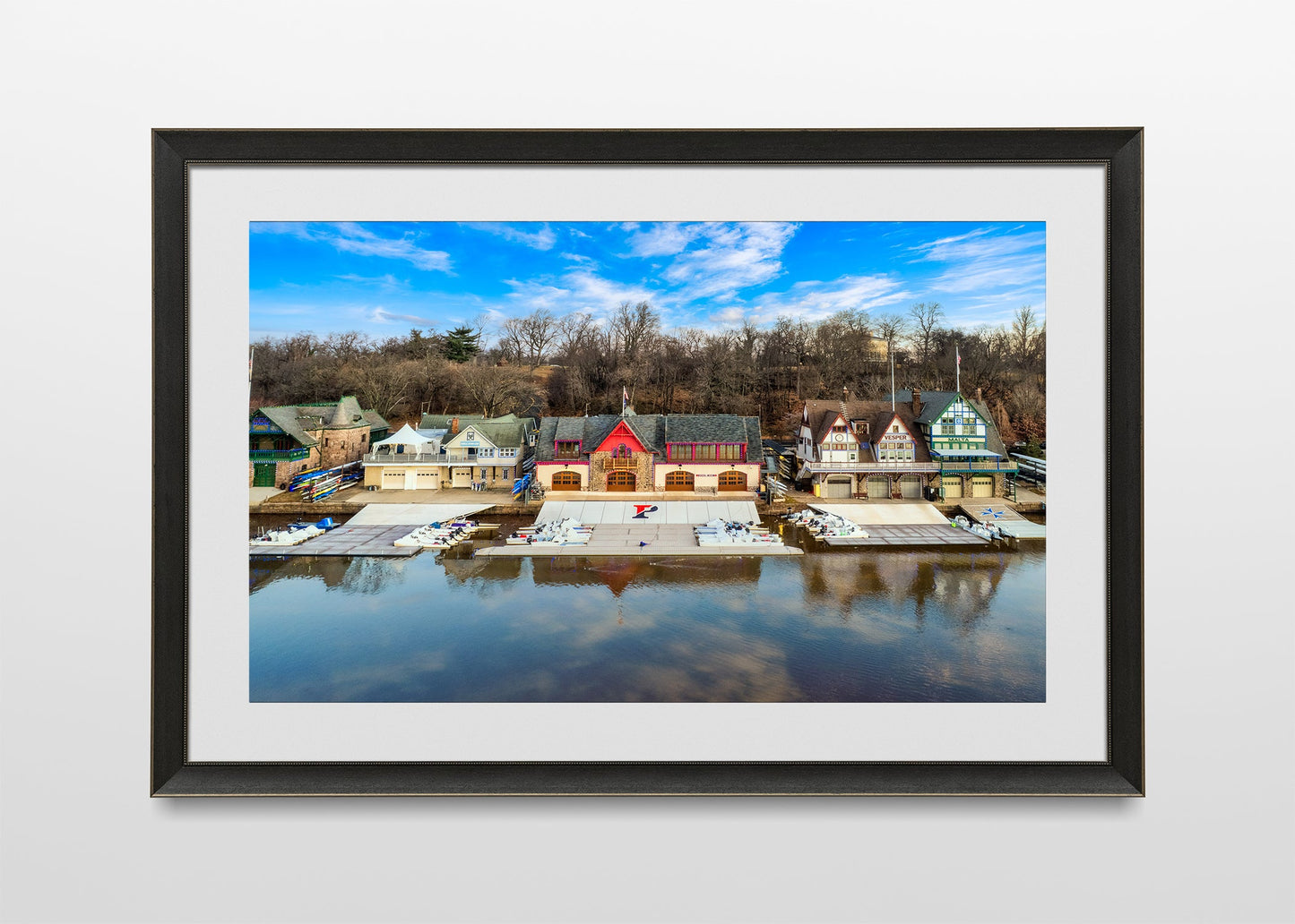 Boathouse Row Under Blue Skies