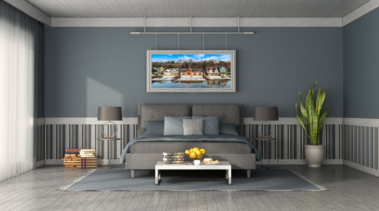 Boathouse Row Under Blue Skies