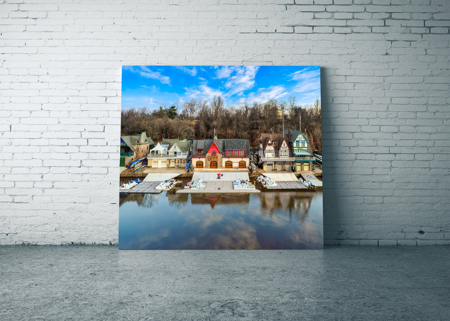 Boathouse Row Under Blue Skies