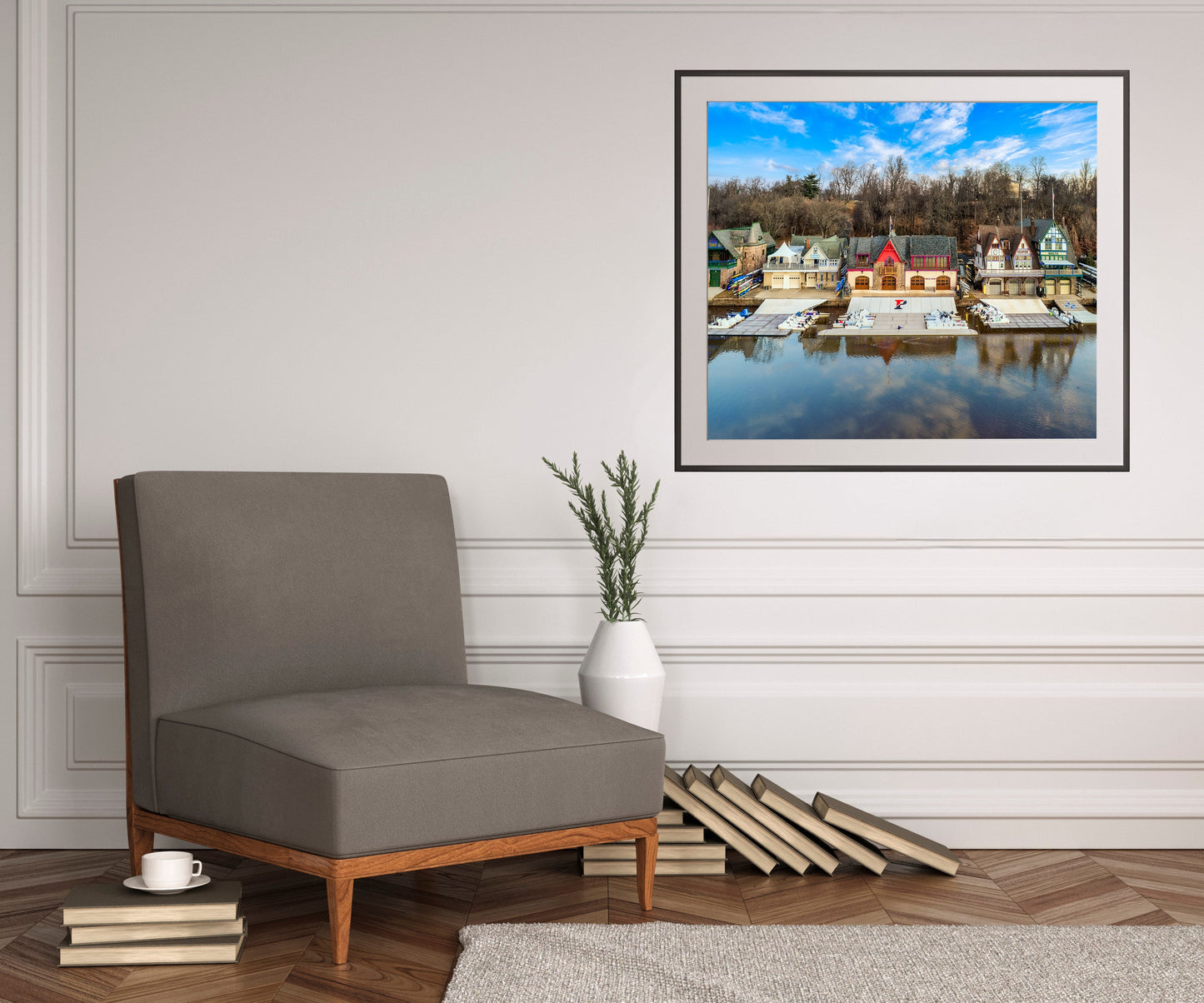 Boathouse Row Under Blue Skies