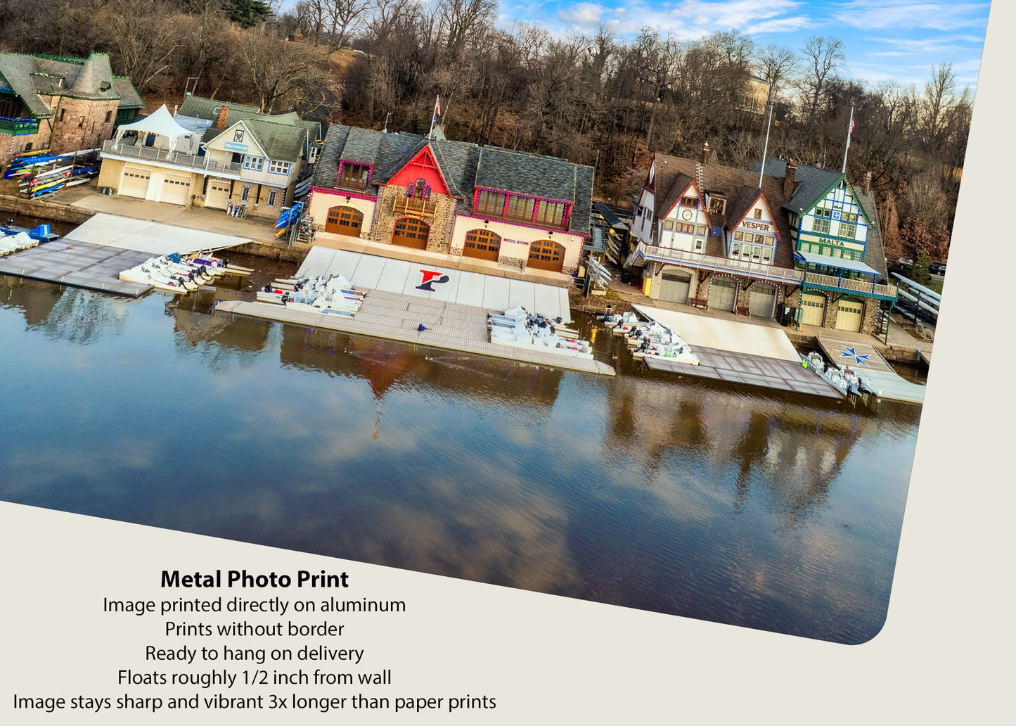 Boathouse Row Under Blue Skies