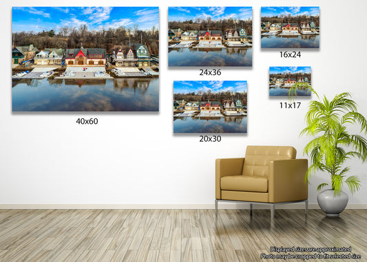 Boathouse Row Under Blue Skies