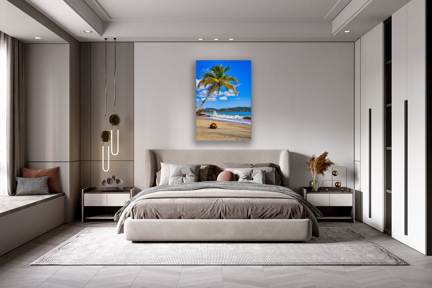 Coconut Beneath Caribbean Palms