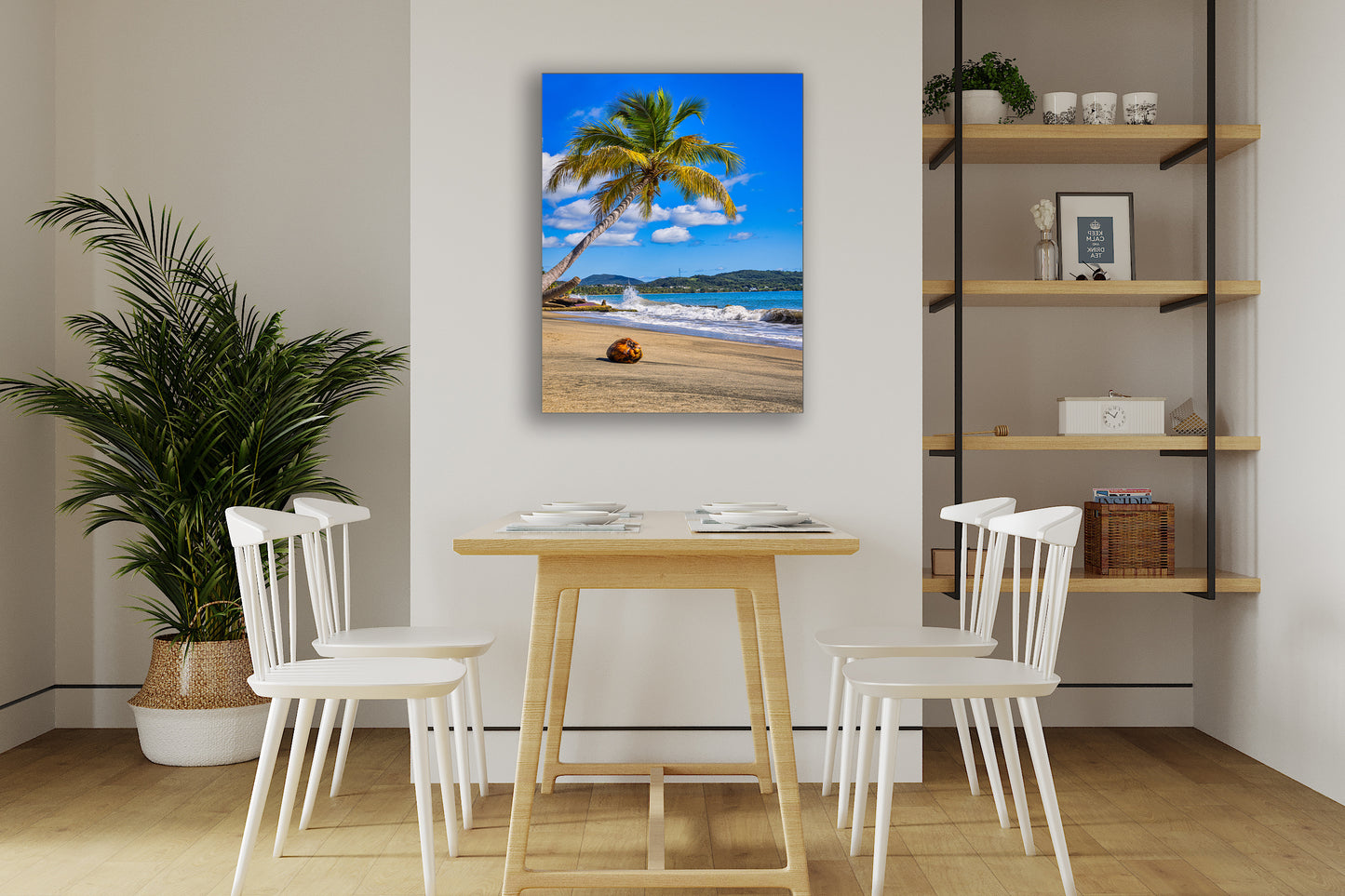 Coconut Beneath Caribbean Palms
