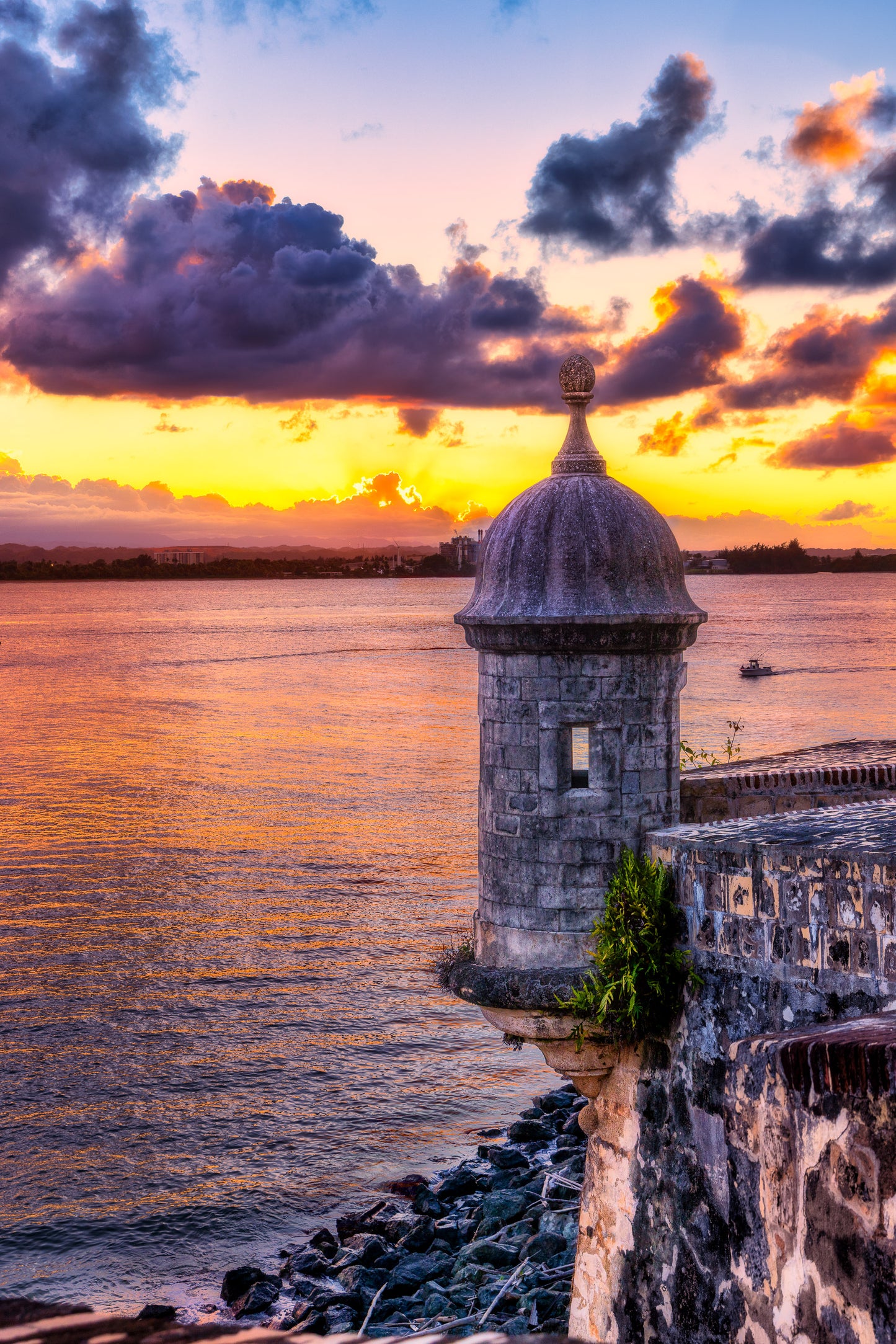 Old San Juan Watchtower at Dusk