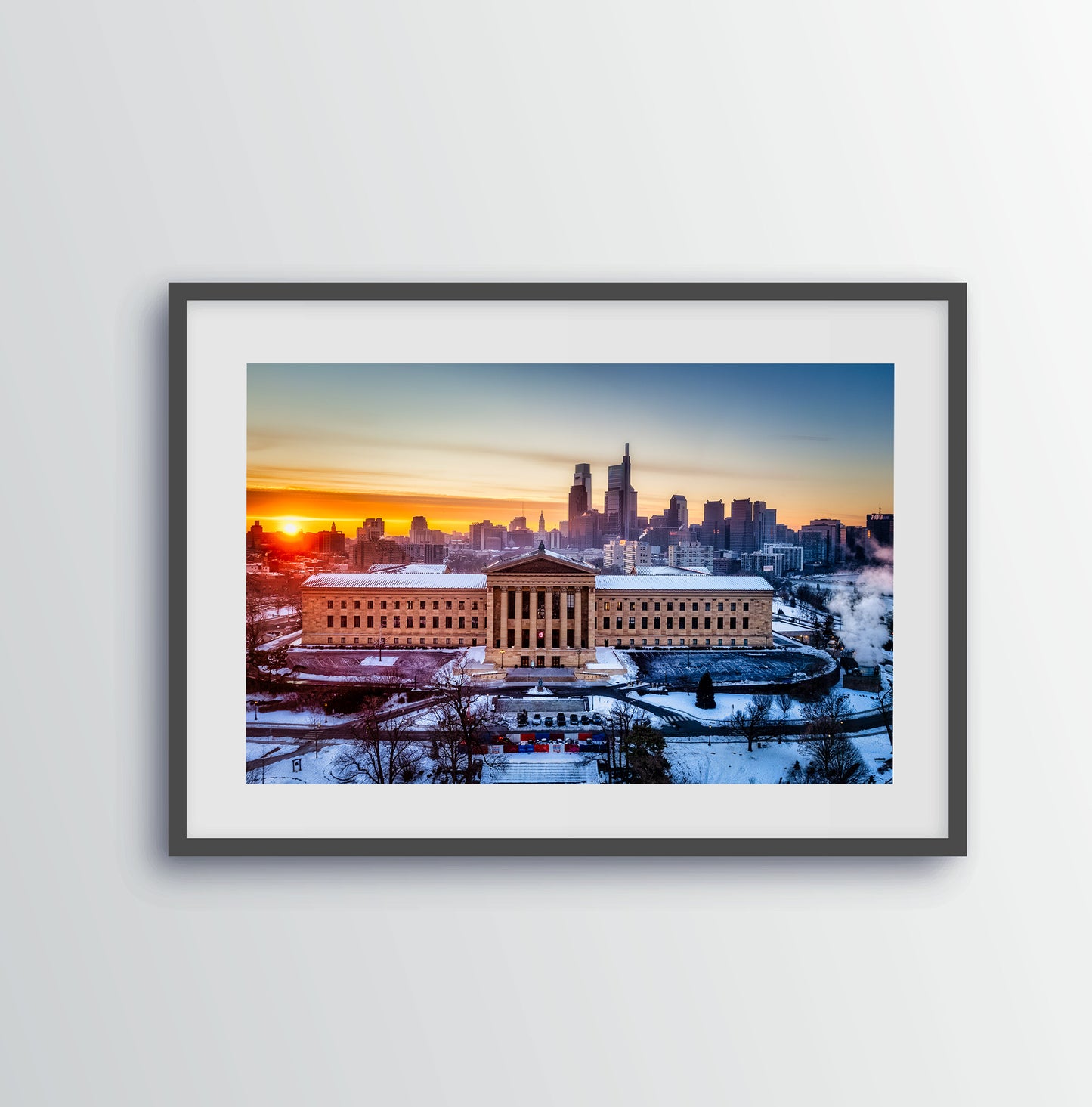 Philadelphia Glowing at Sunrise