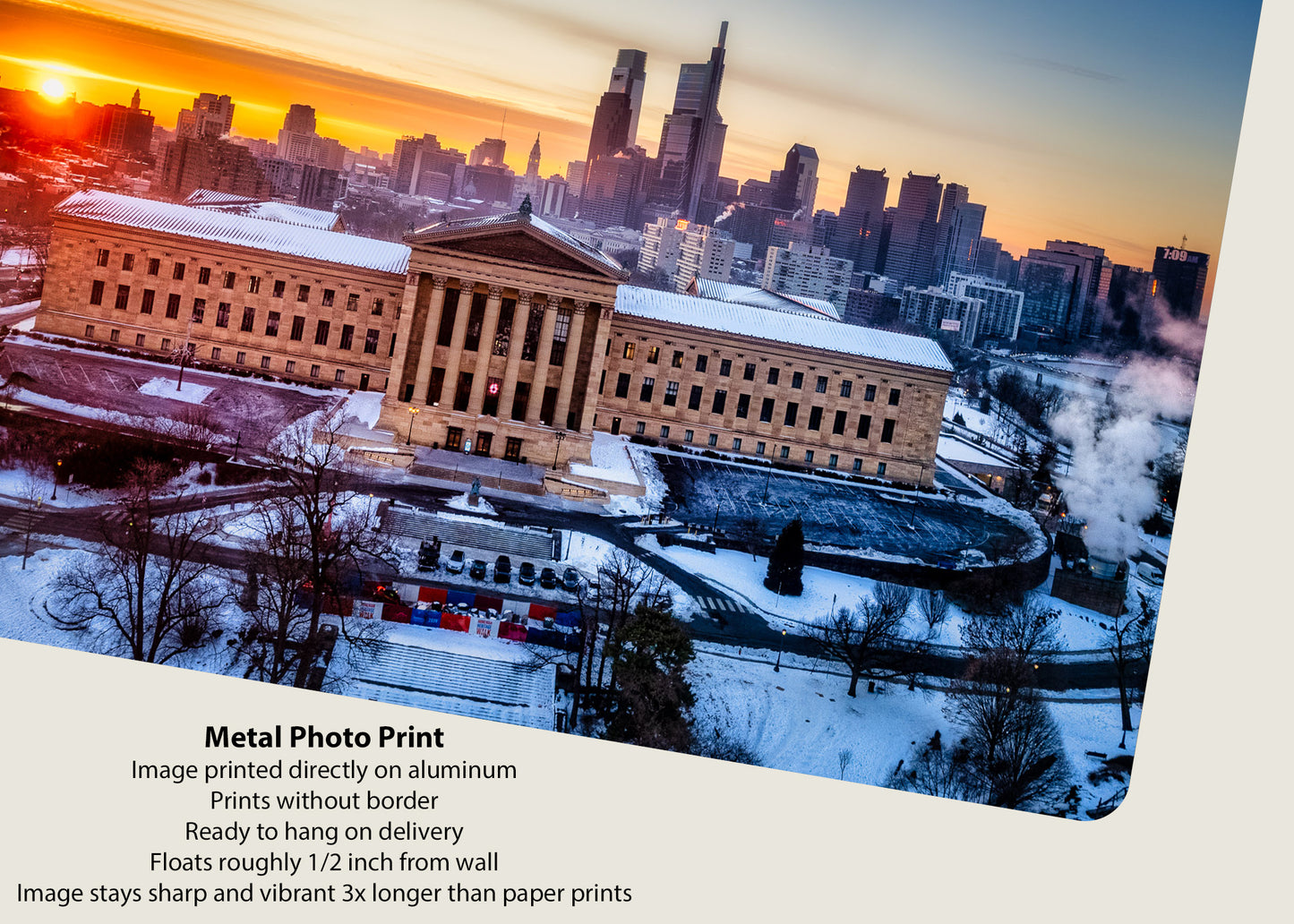 Philadelphia Glowing at Sunrise