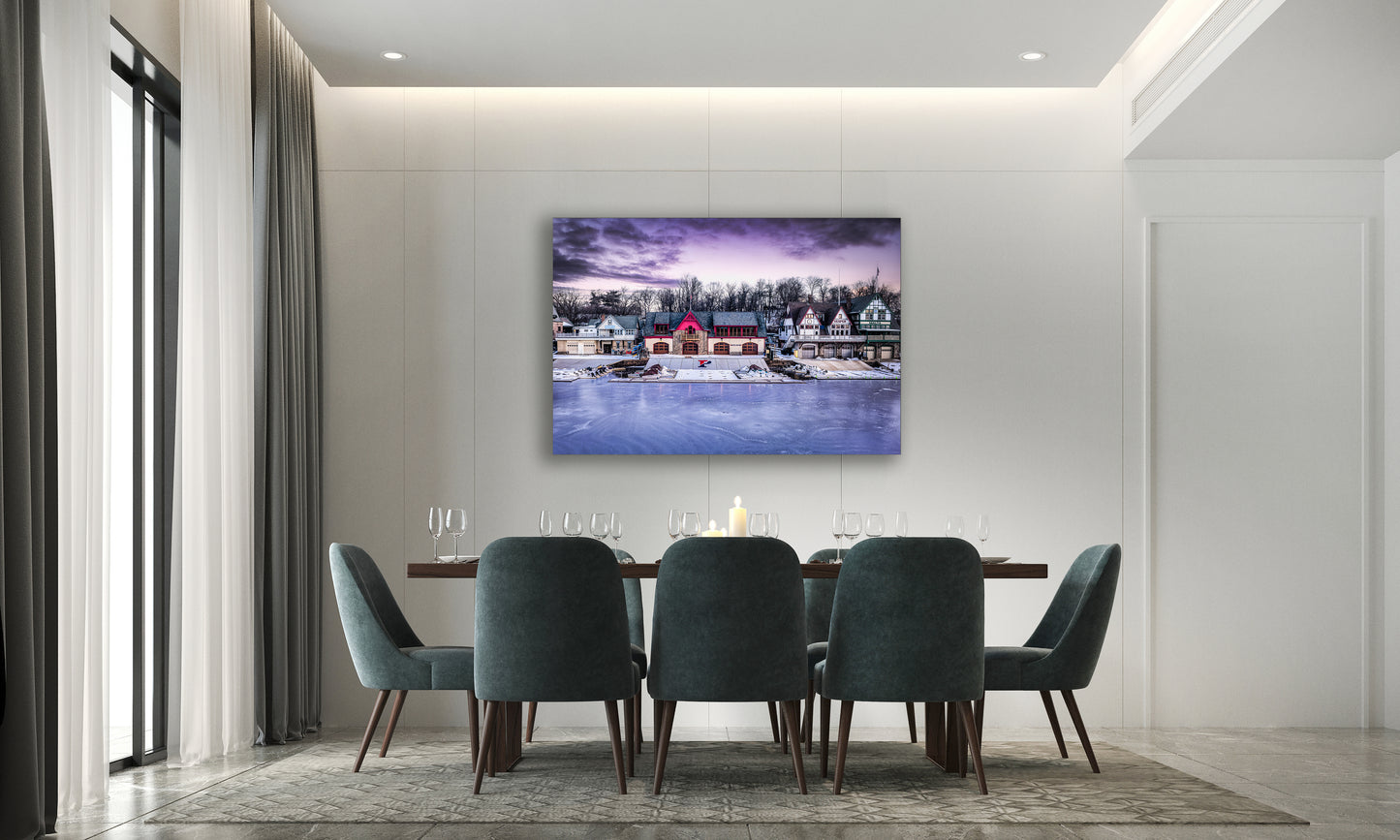 Boathouse Row on Ice