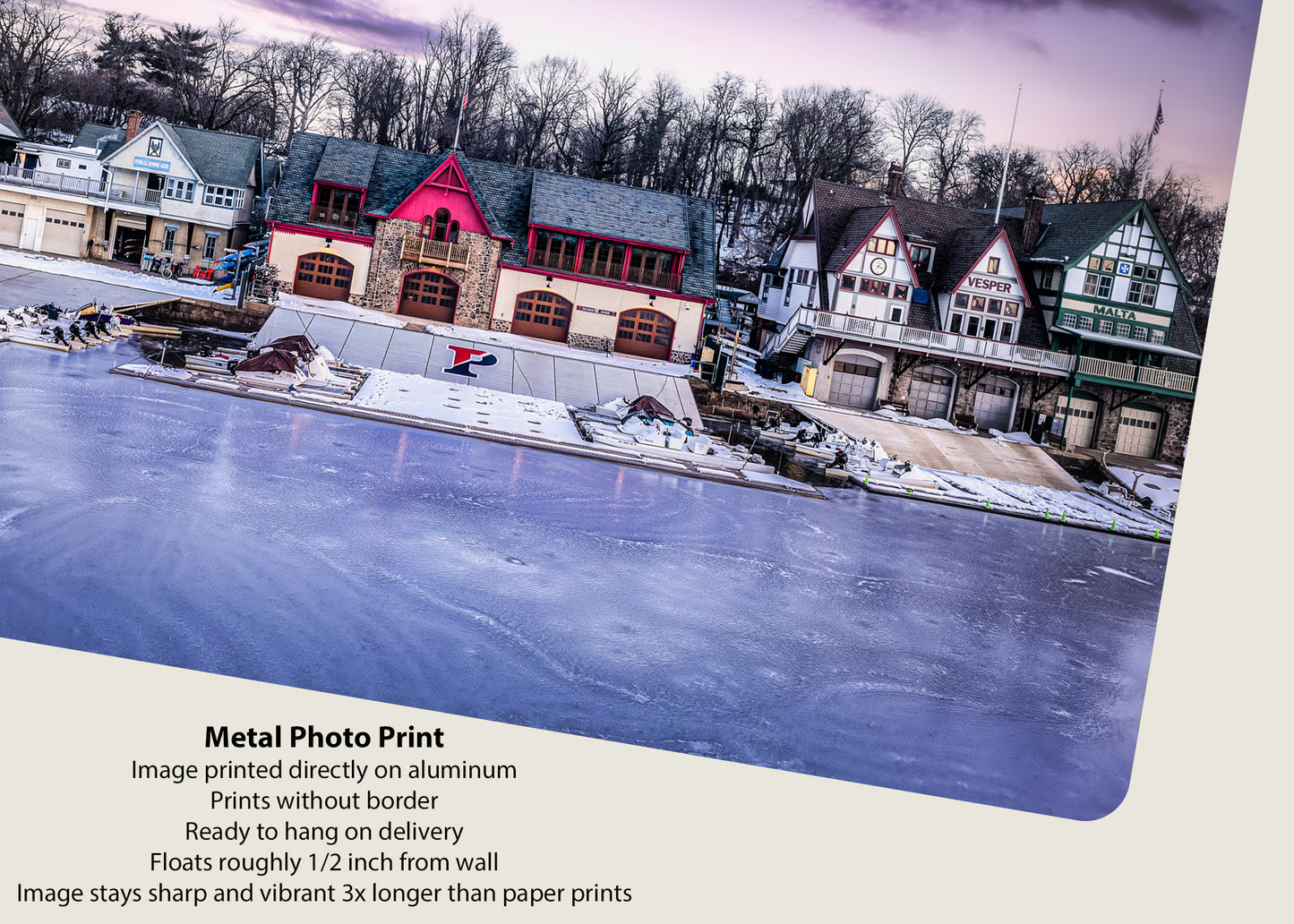 Boathouse Row on Ice