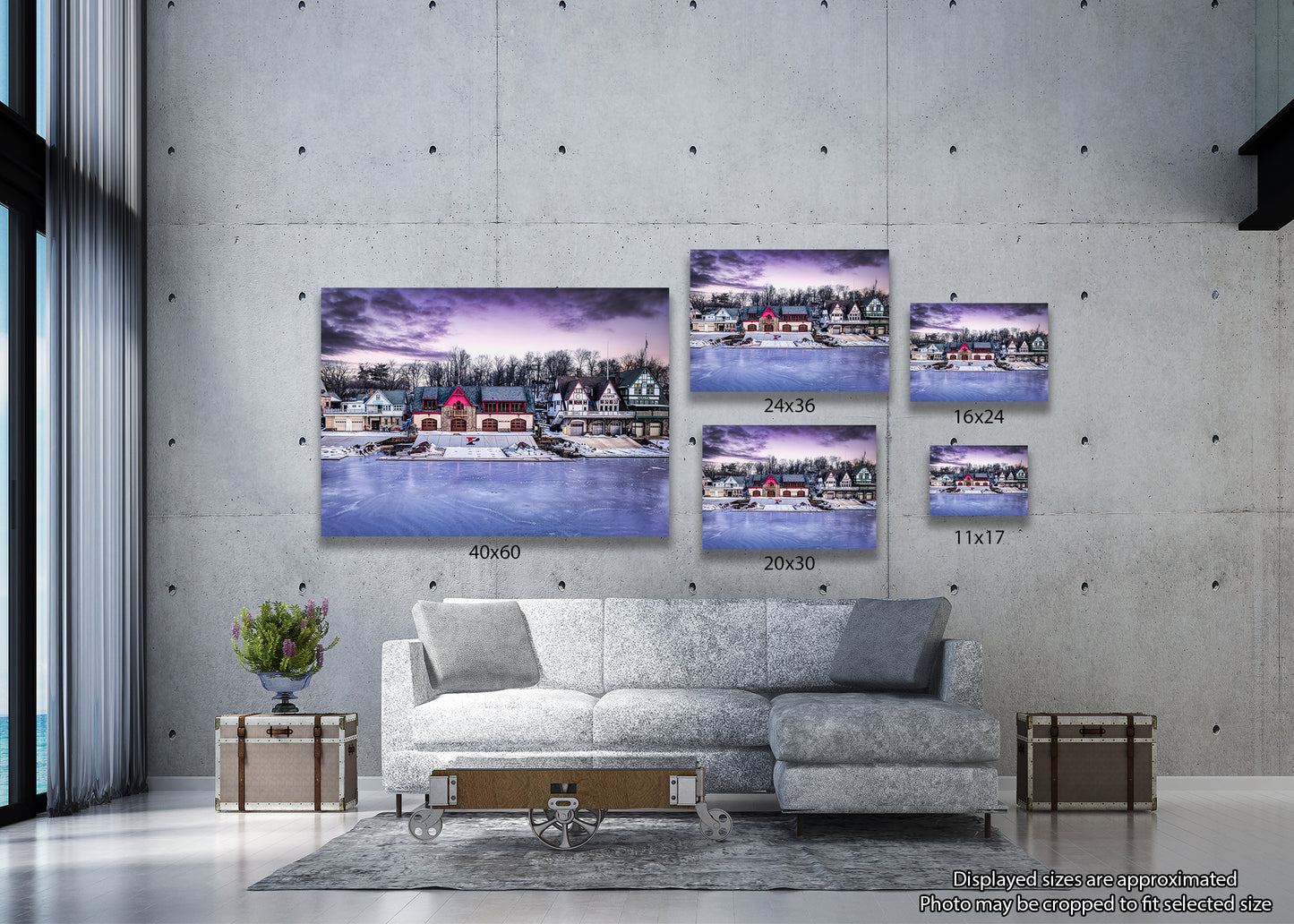 Boathouse Row on Ice