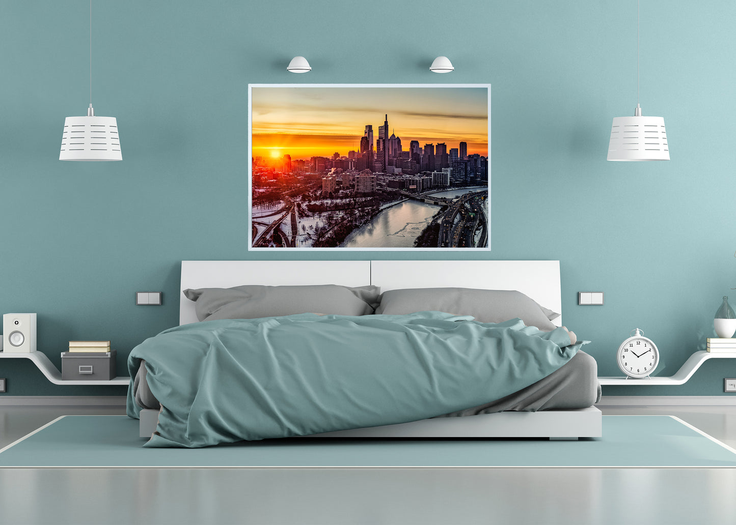 Dawn Over a Frozen Philadelphia