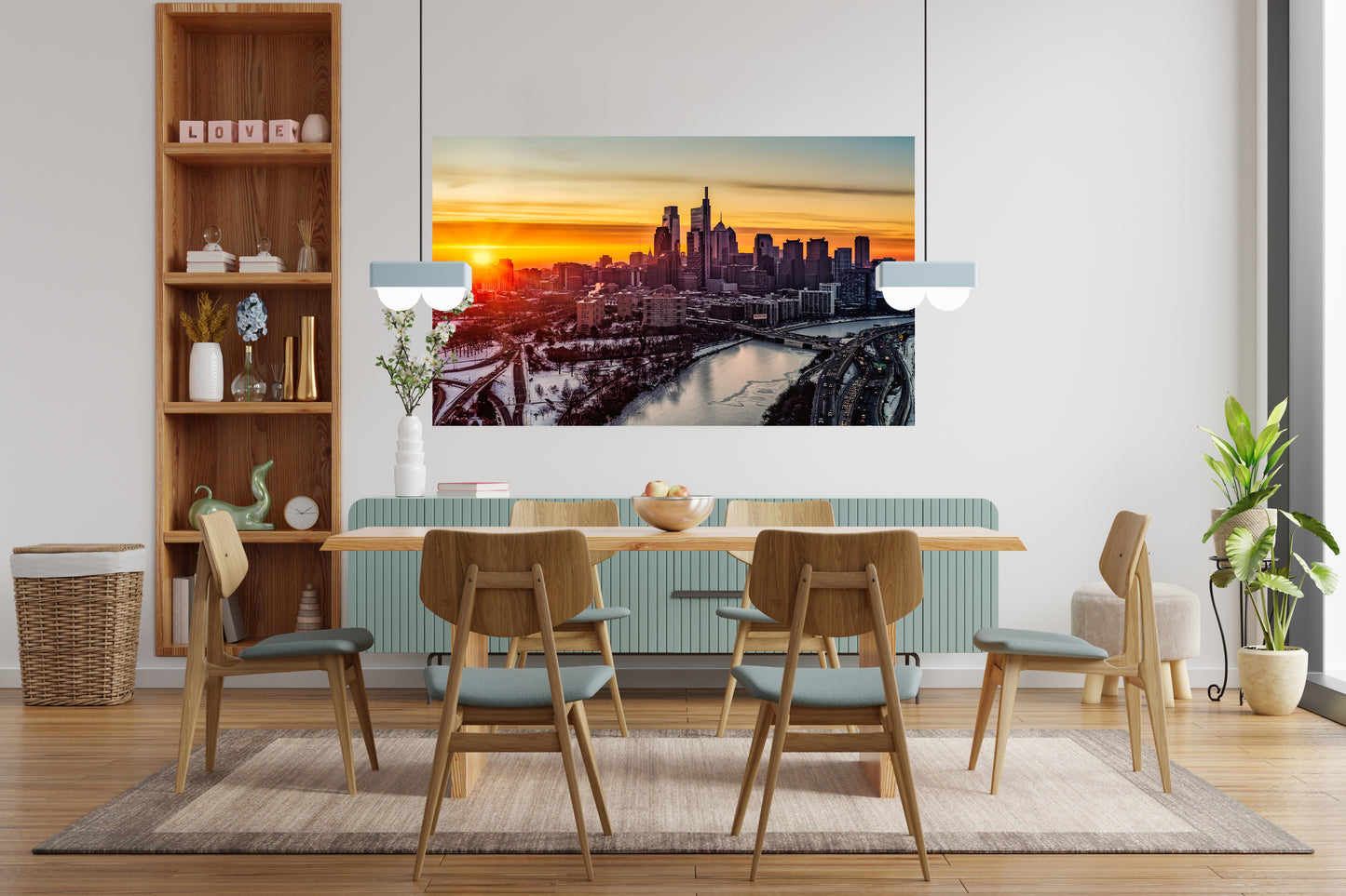 Dawn Over a Frozen Philadelphia