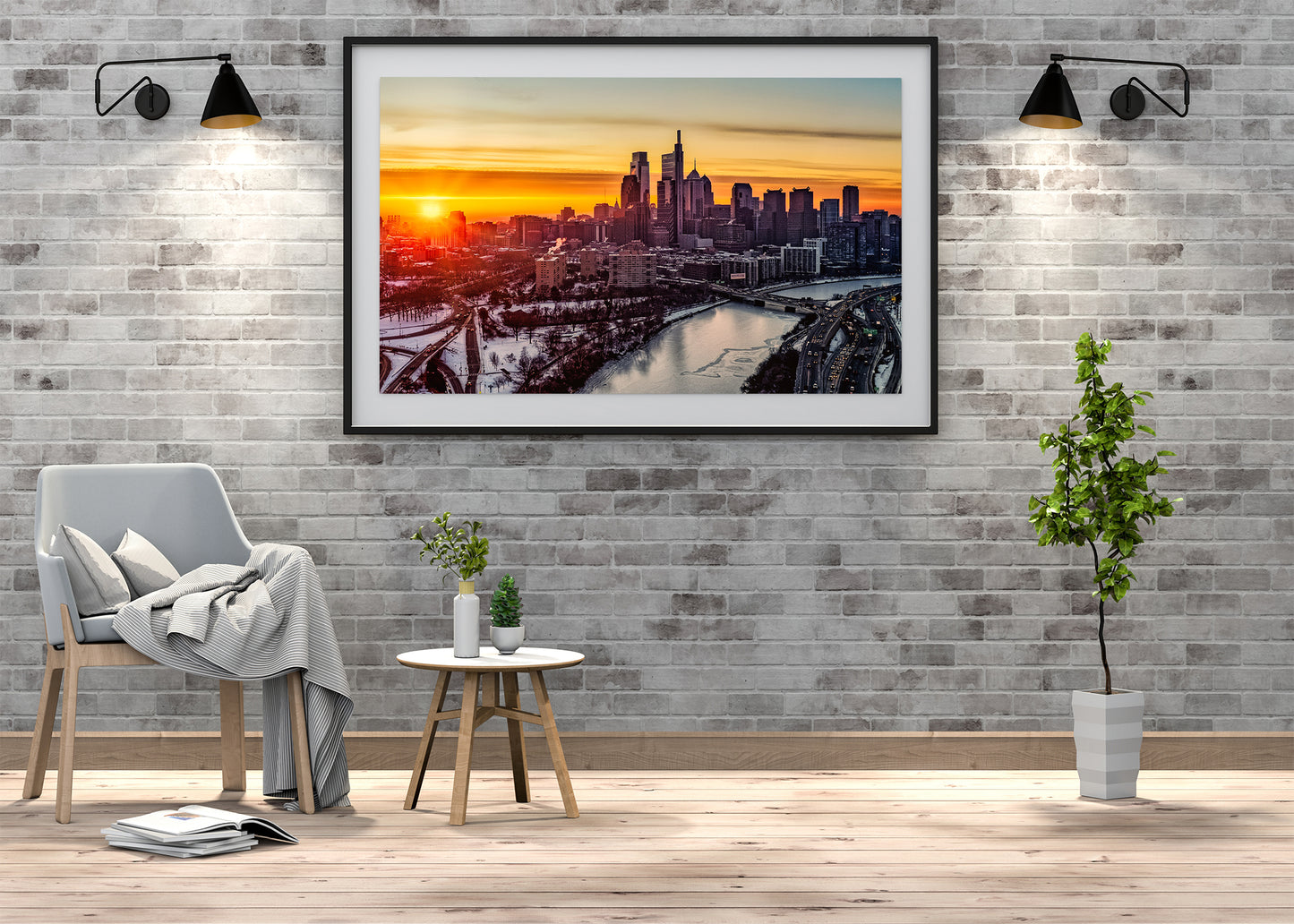 Dawn Over a Frozen Philadelphia