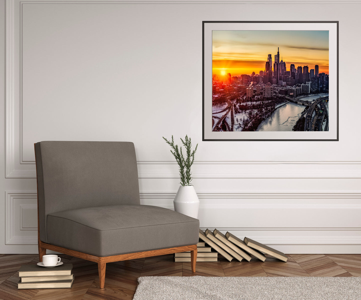 Dawn Over a Frozen Philadelphia