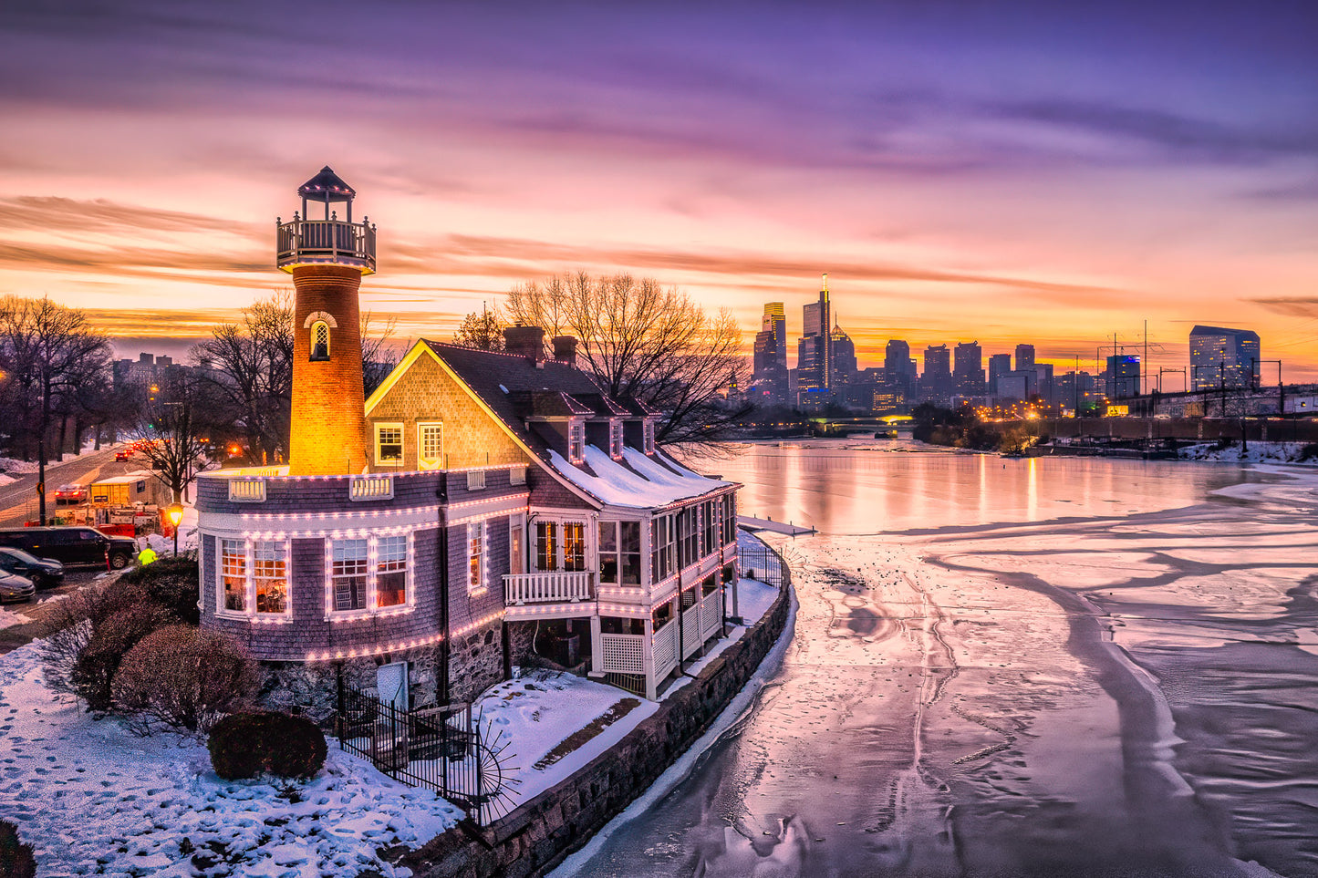 Frozen Schuylkill at Turtle Rock