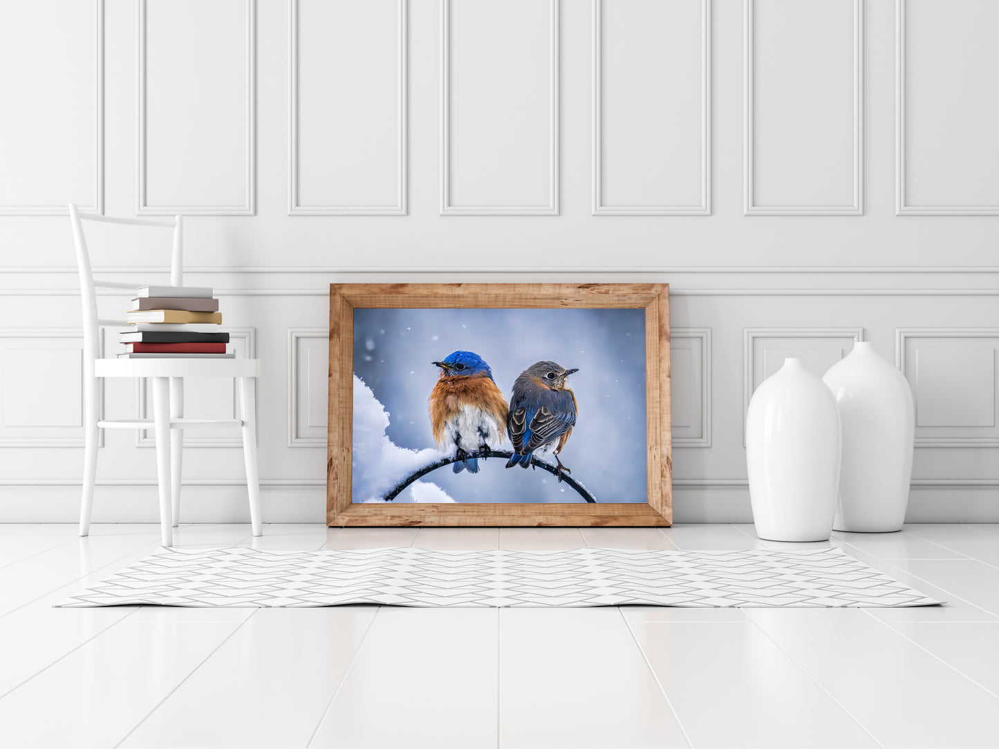 Two Cold Bluebirds