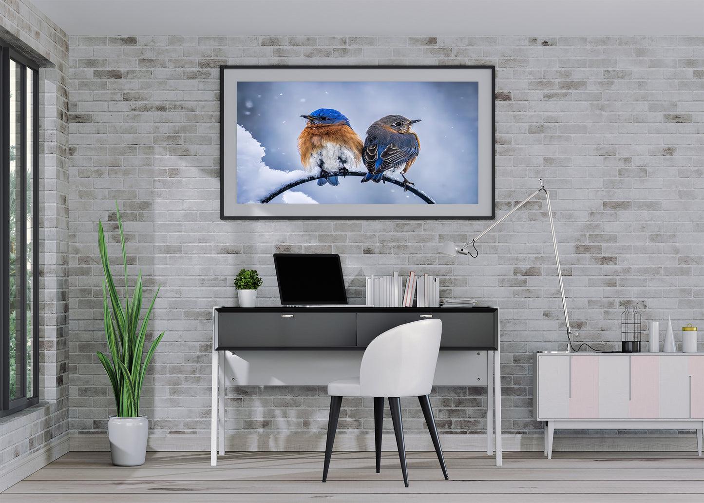 Two Cold Bluebirds