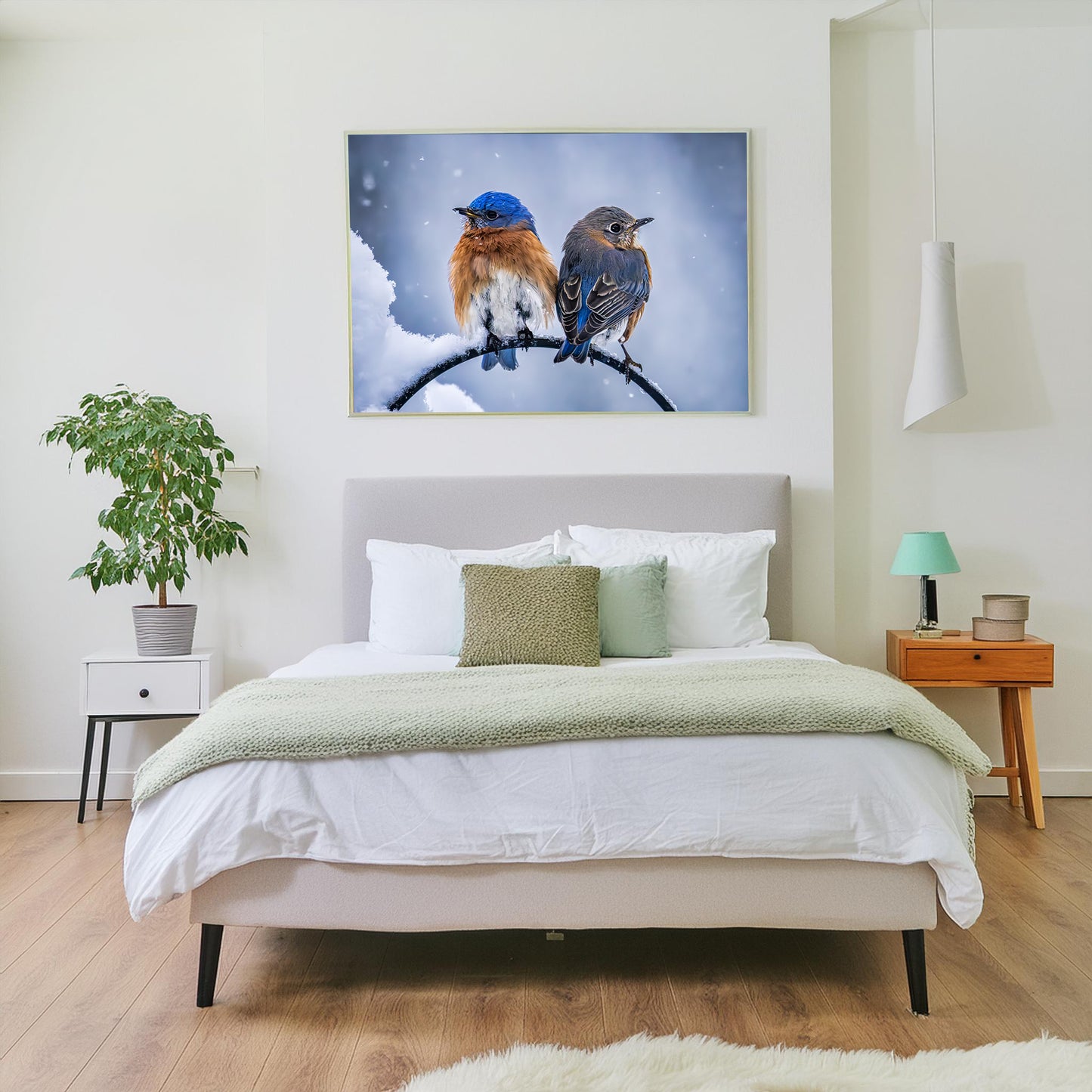 Two Cold Bluebirds